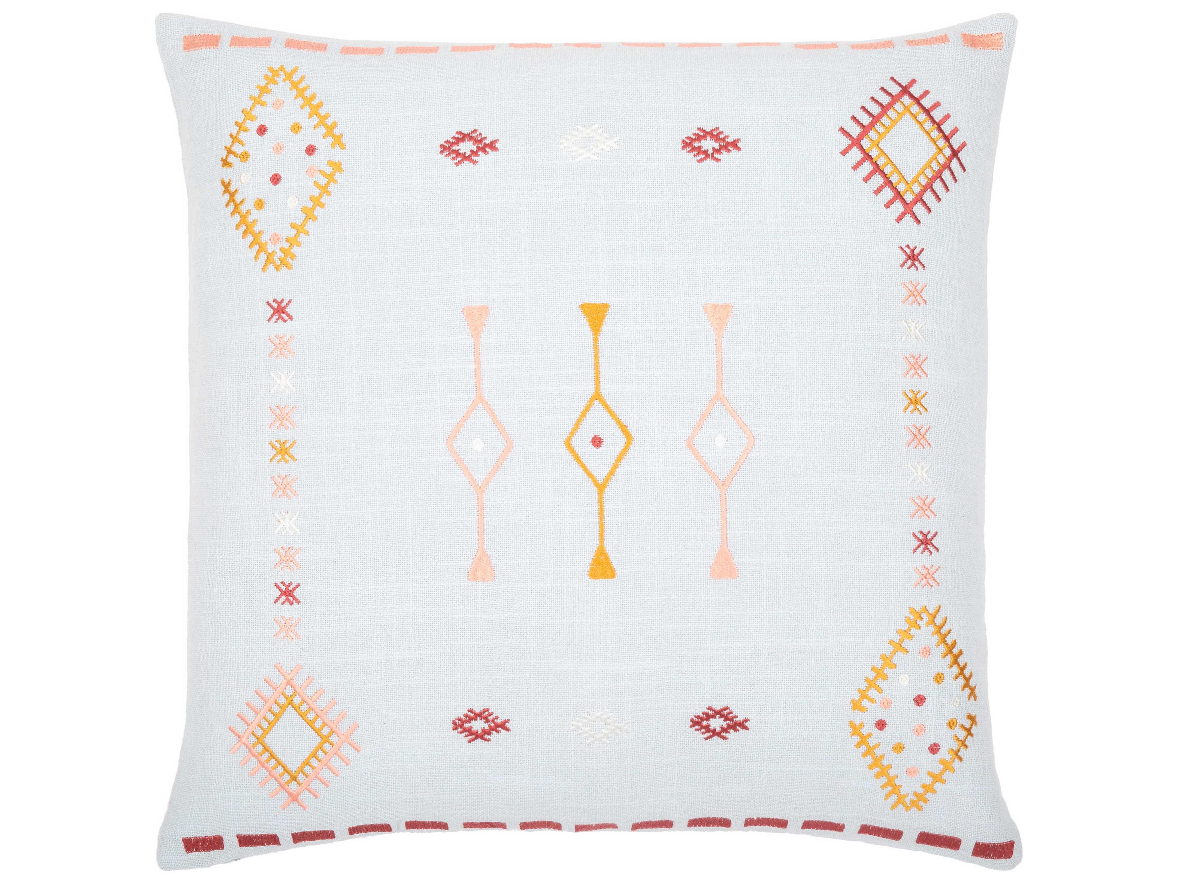 Surya Zina Pale Blue / Mustard / Dusty Pink Pillow