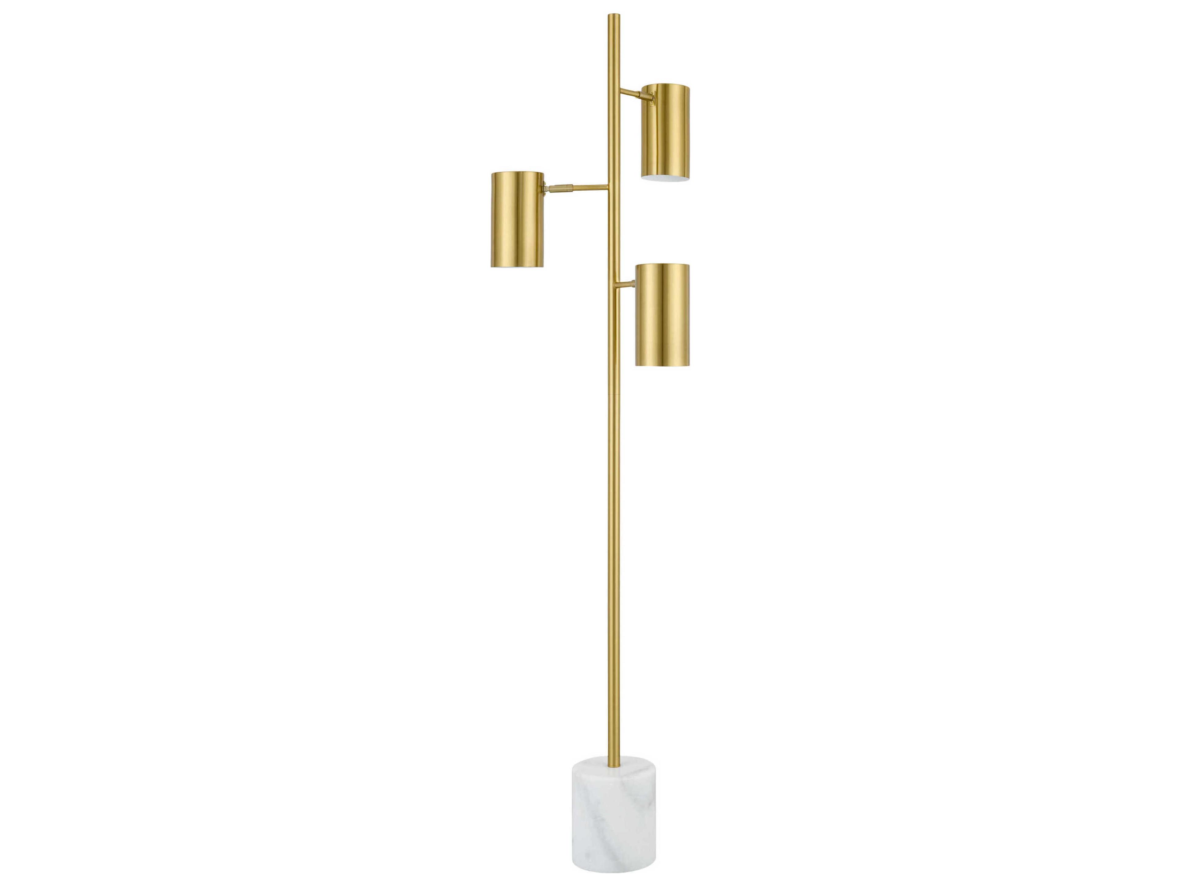 Surya Zion Metallic Brass Metal Floor Lamp