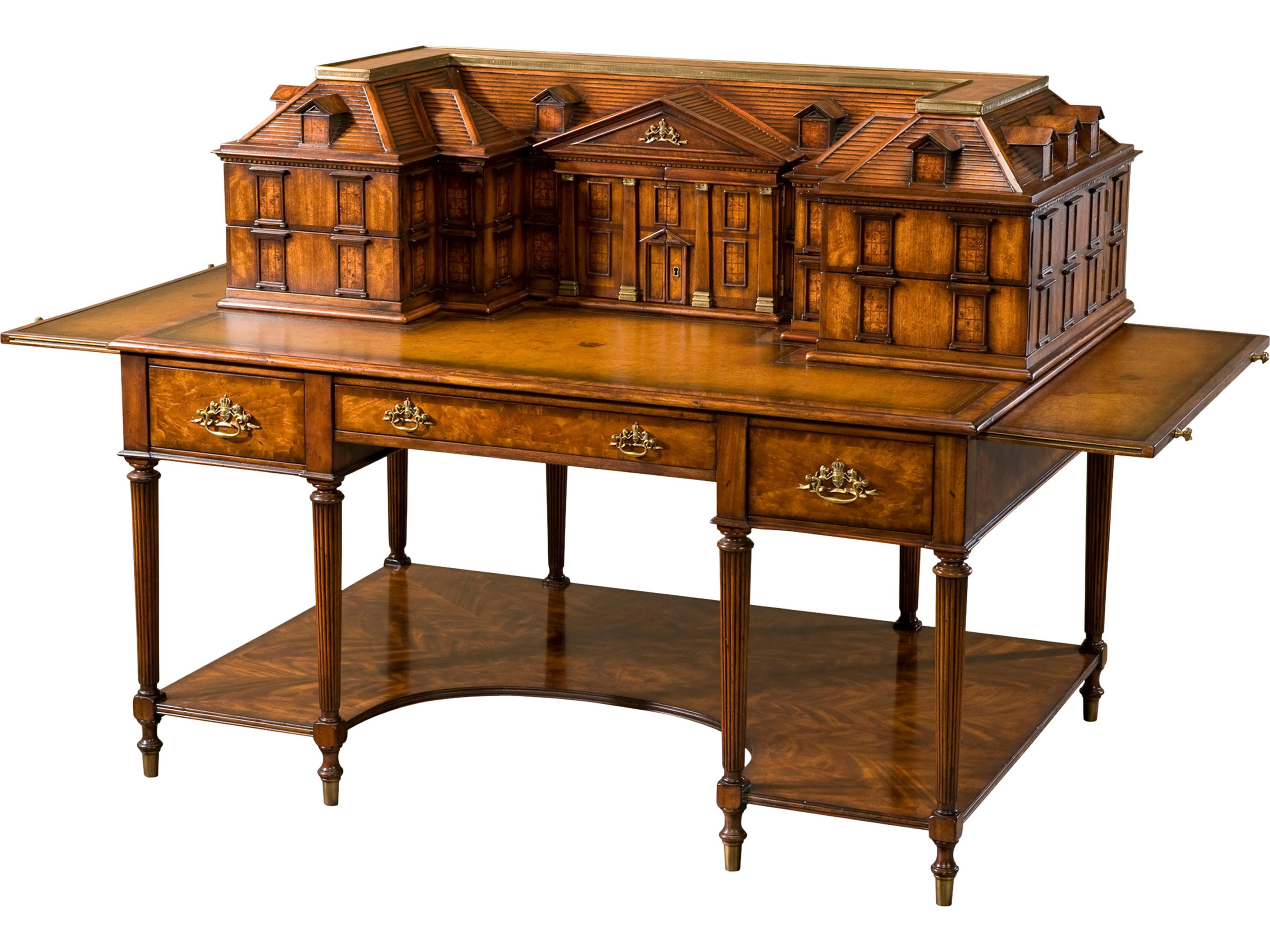 Theodore Alexander Althorp Living History Brown Mahogany Wood Writing Desk