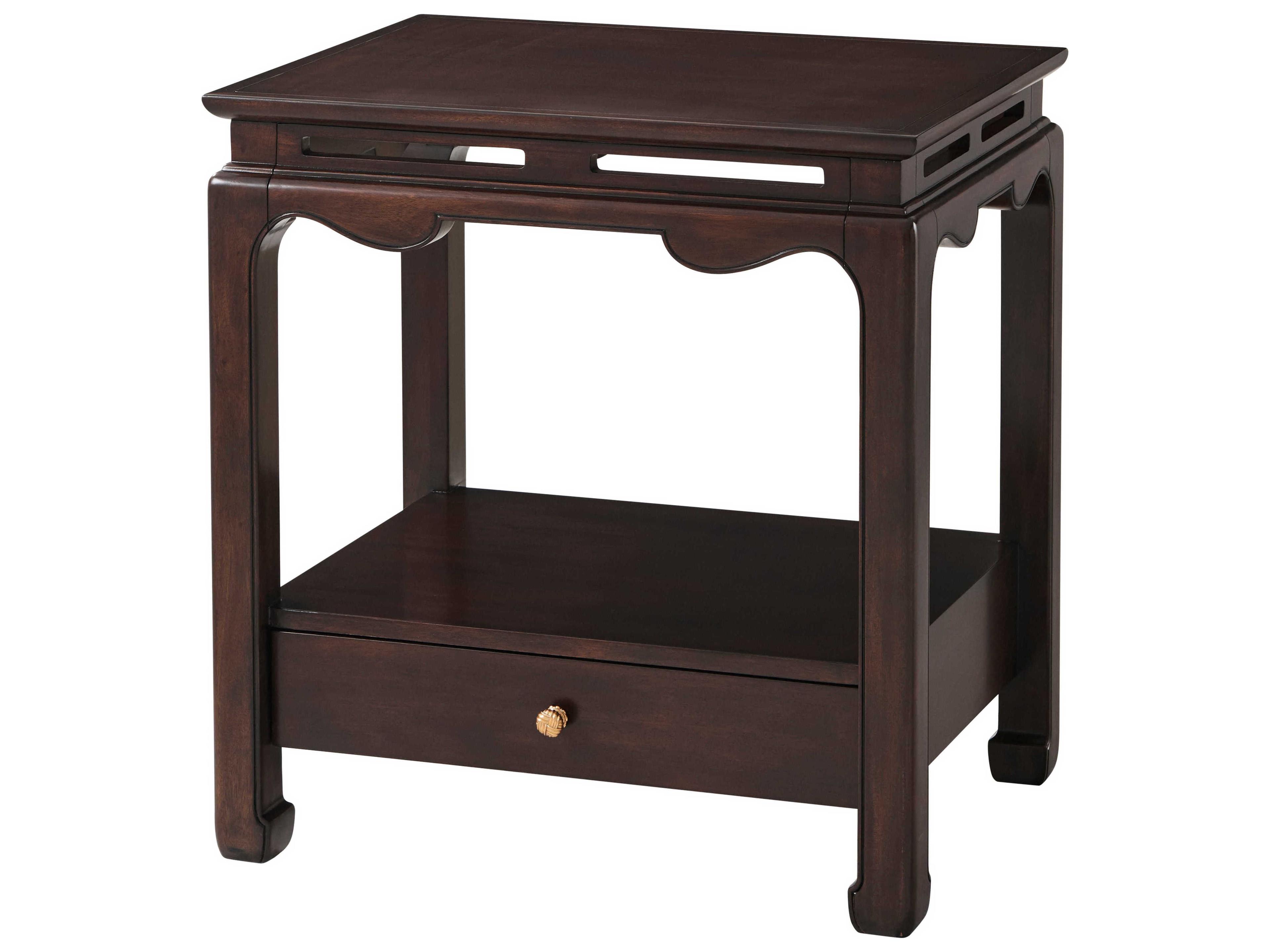 Theodore Alexander Alexa Hampton Rectangular Wood Cambridge Timothy End Table
