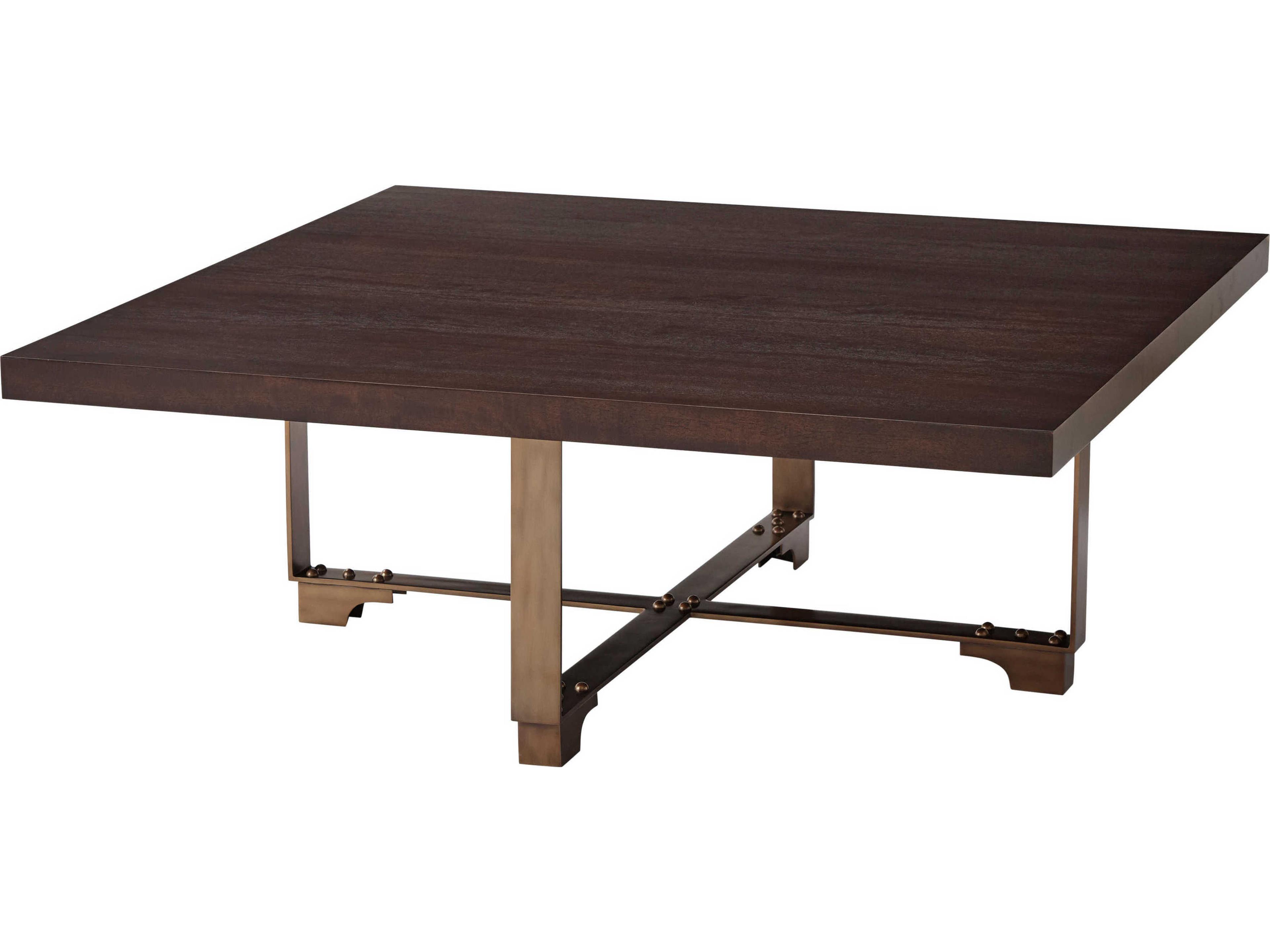 Theodore Alexander Alexa Hampton Square Wood Cambridge Miguel Cocktail Table