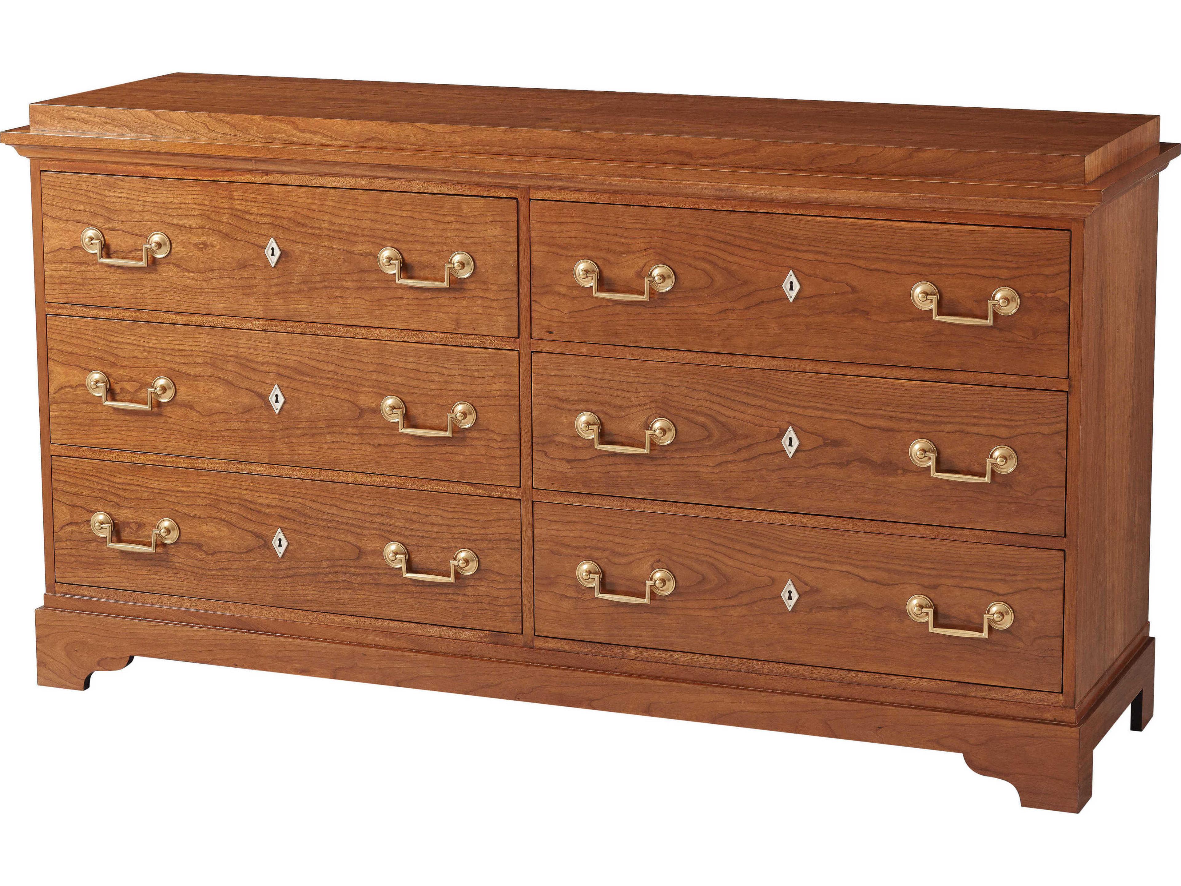 Theodore Alexander Alexa Hampton 6-Drawers Brown Viggo Double Dresser