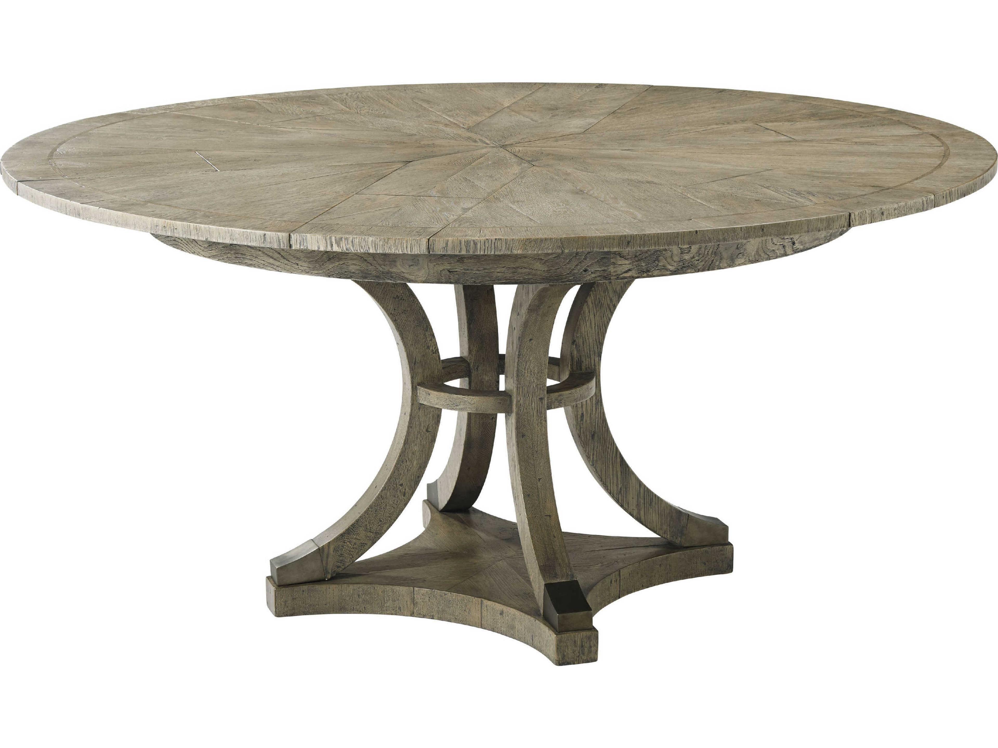 Theodore Alexander The Echoes Round Wood Grey Echo Oak Devereaux Dining Table