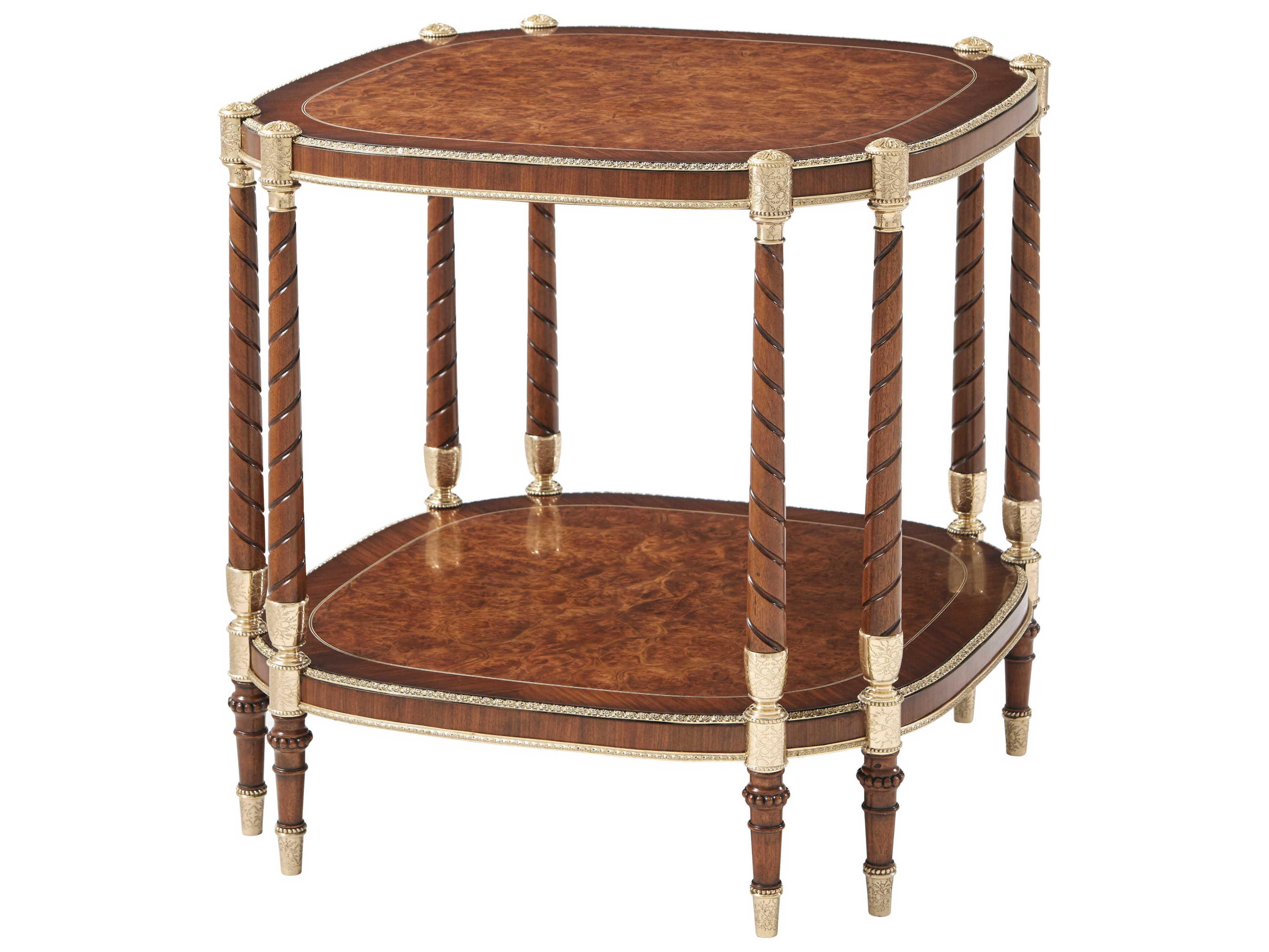 Theodore Alexander Stephen Church Square Wood Winterize The Timothy End Table