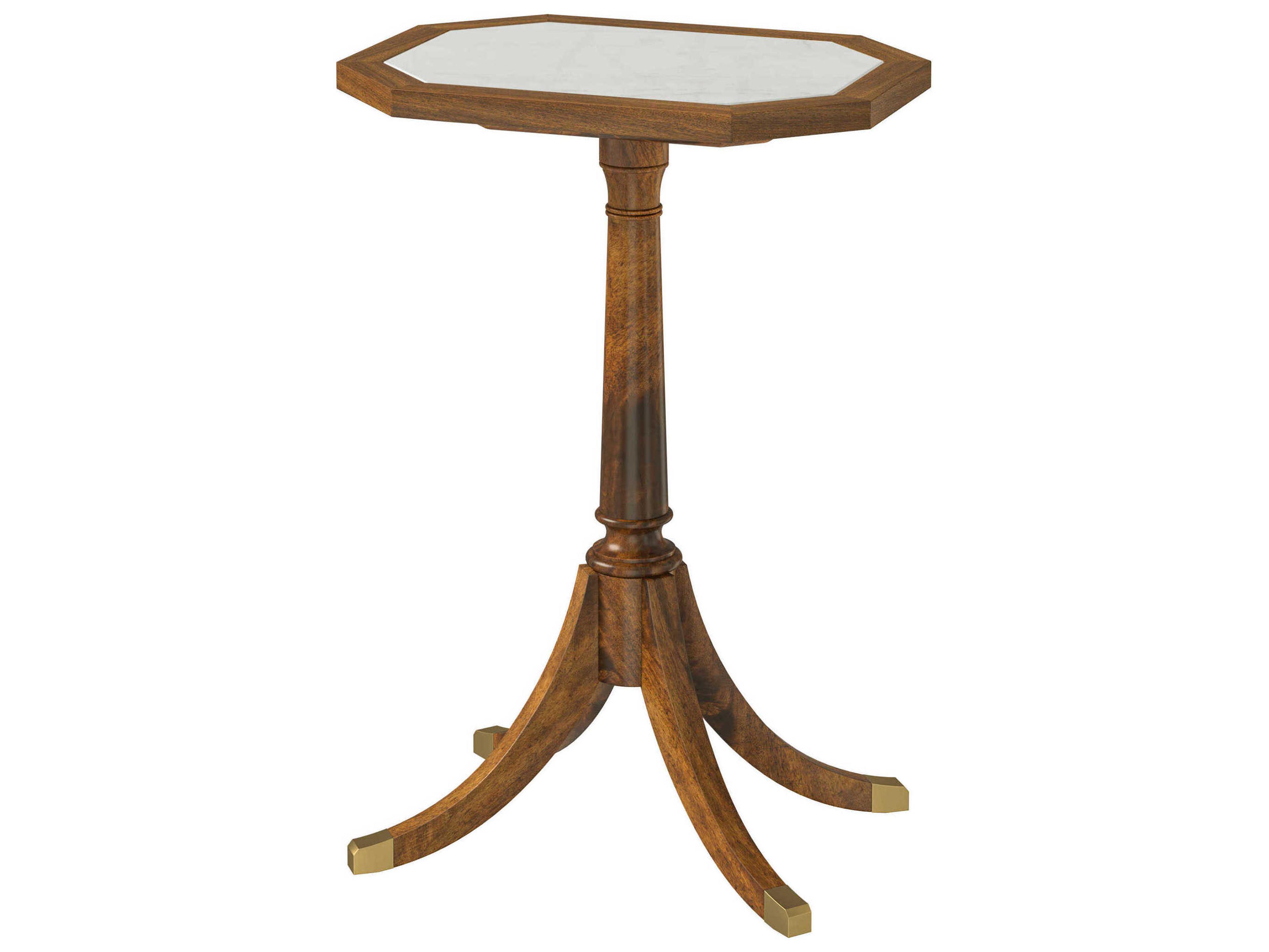 Theodore Alexander Sloane Octagon Marble Sc Cerejeira Sloane End Table