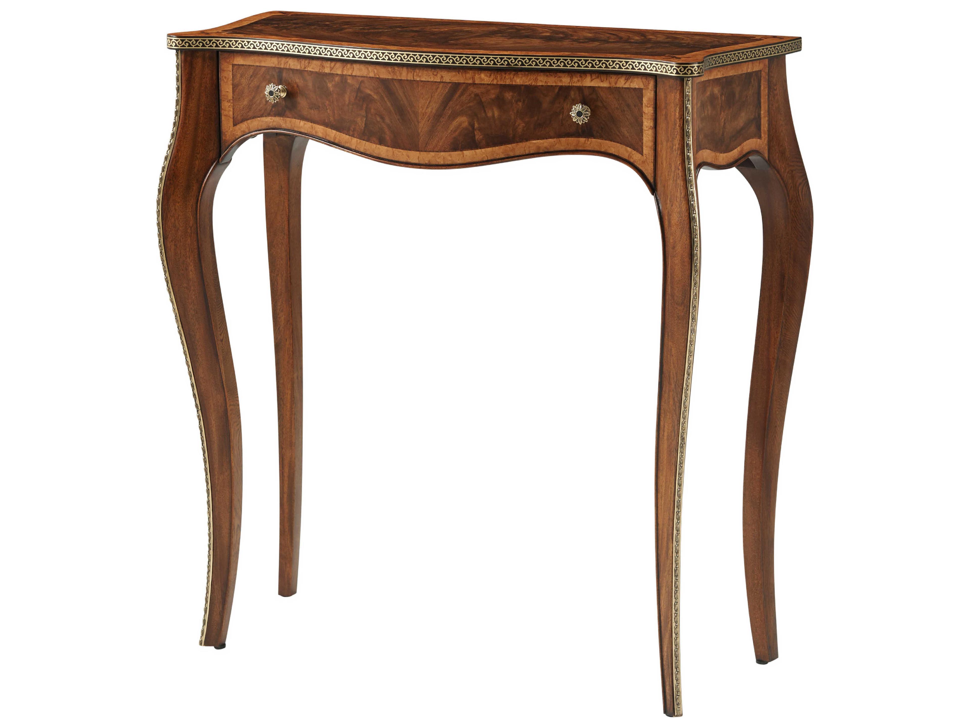 Theodore Alexander Stephen Church Wood Patrician Harper Half Console Table