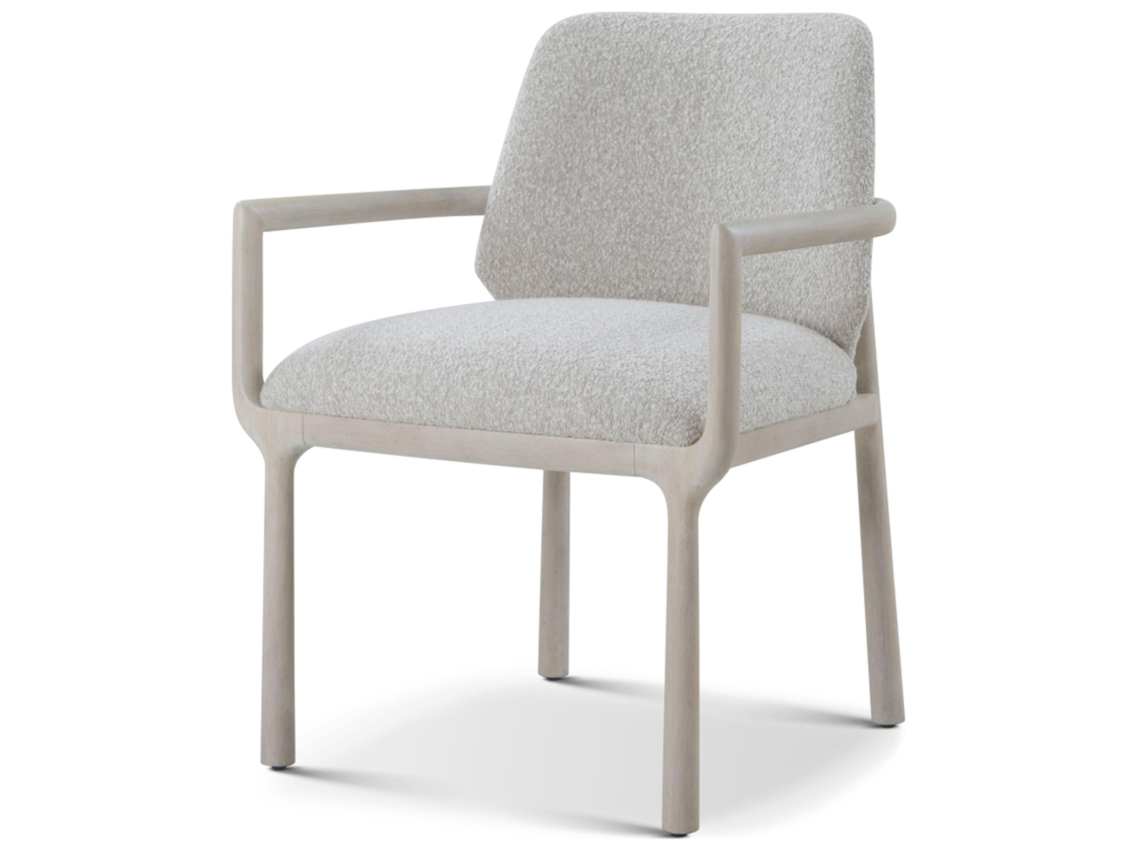 Theodore Alexander Urbane Beech Wood Natural Upholstered Arm Dining Chair