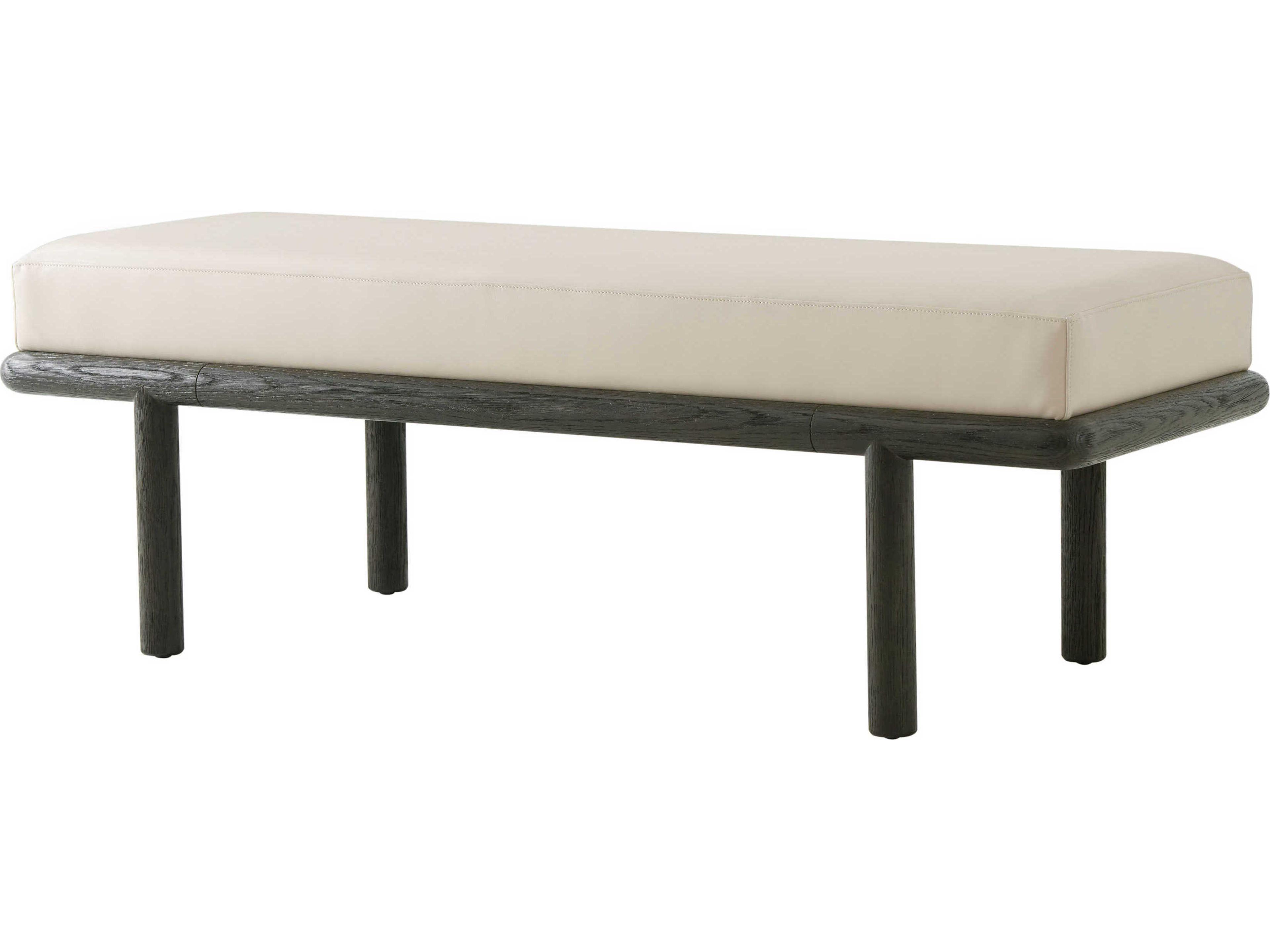 Theodore Alexander Repose Charcoal Oak End Of Bed Accent Bench