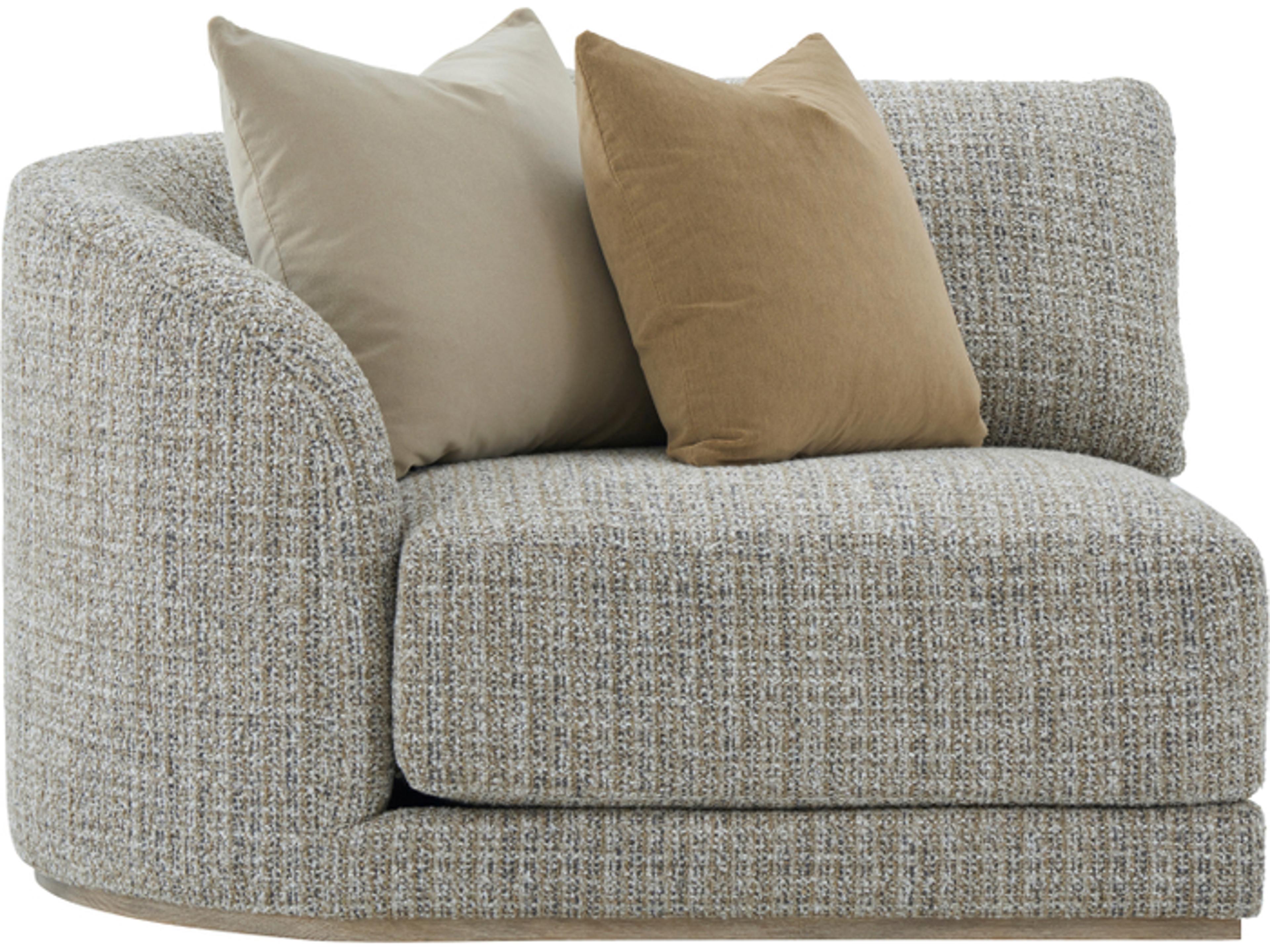 Theodore Alexander Seated Grey Oak Left Facing Modular Chair