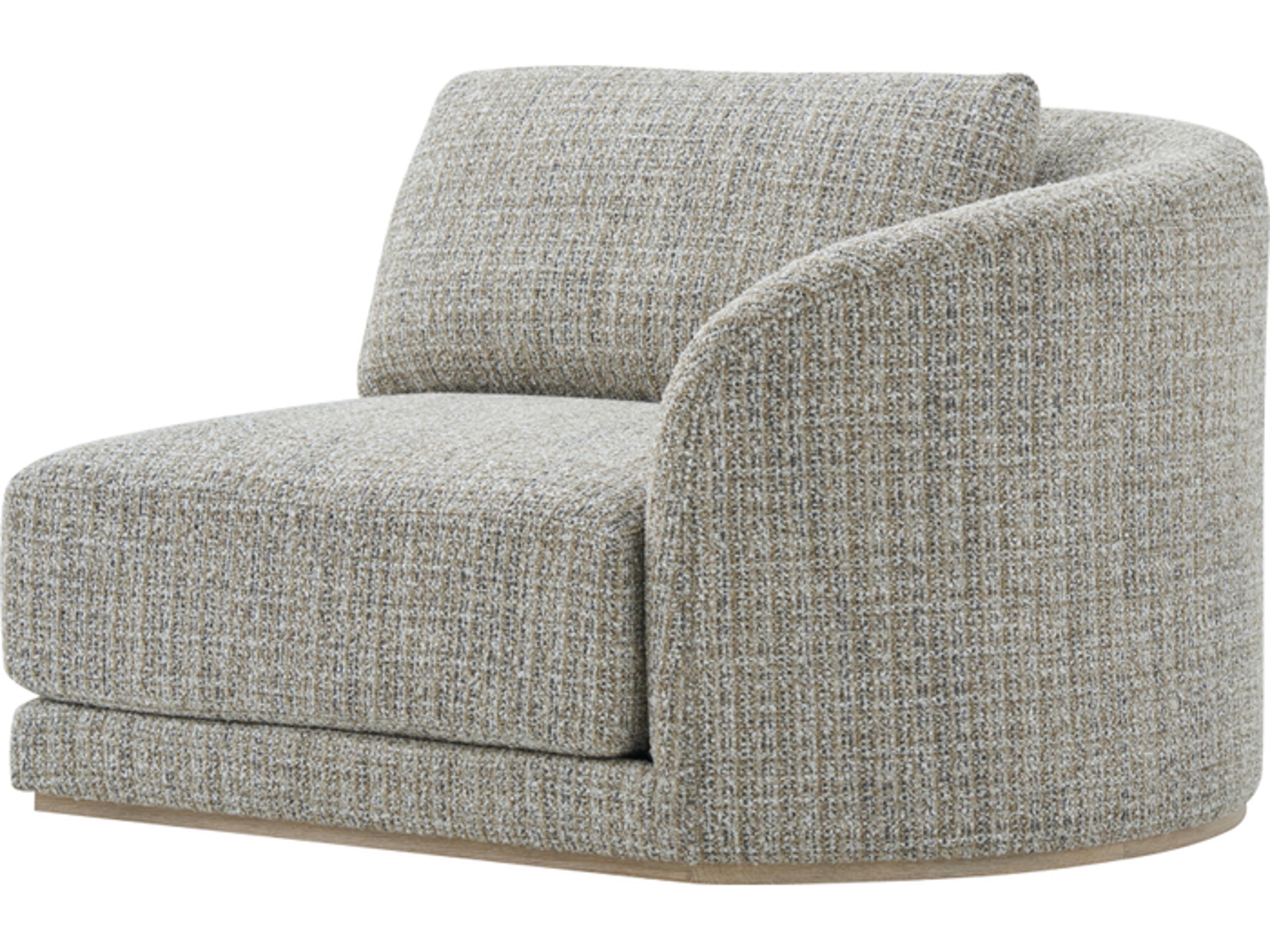 Theodore Alexander Seated Grey Oak Right Facing Modular Chair