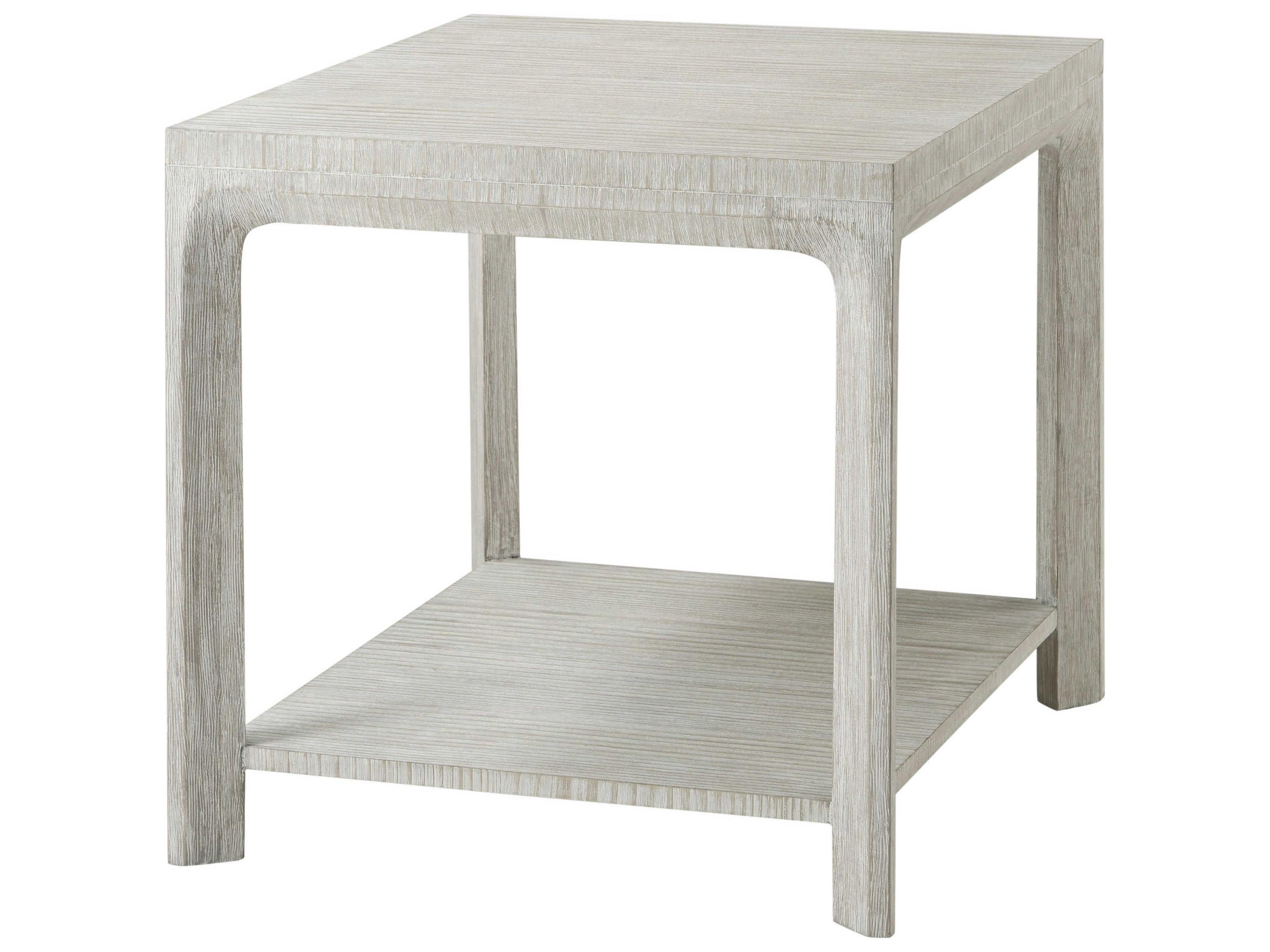 Theodore Alexander Breeze Rectangular Wood Sea Salt End Table