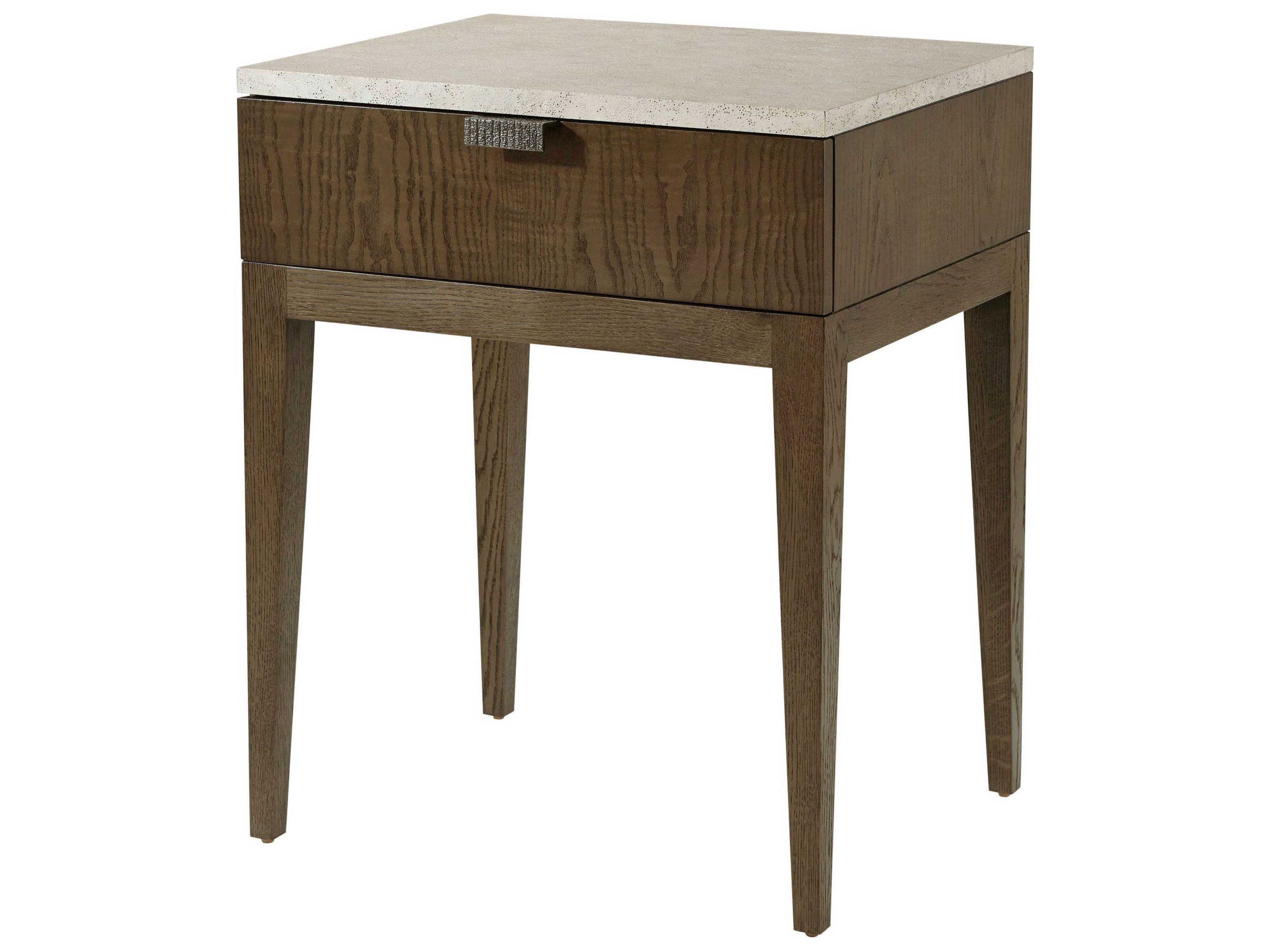 Theodore Alexander Catalina 1-Drawer Brown Nightstand