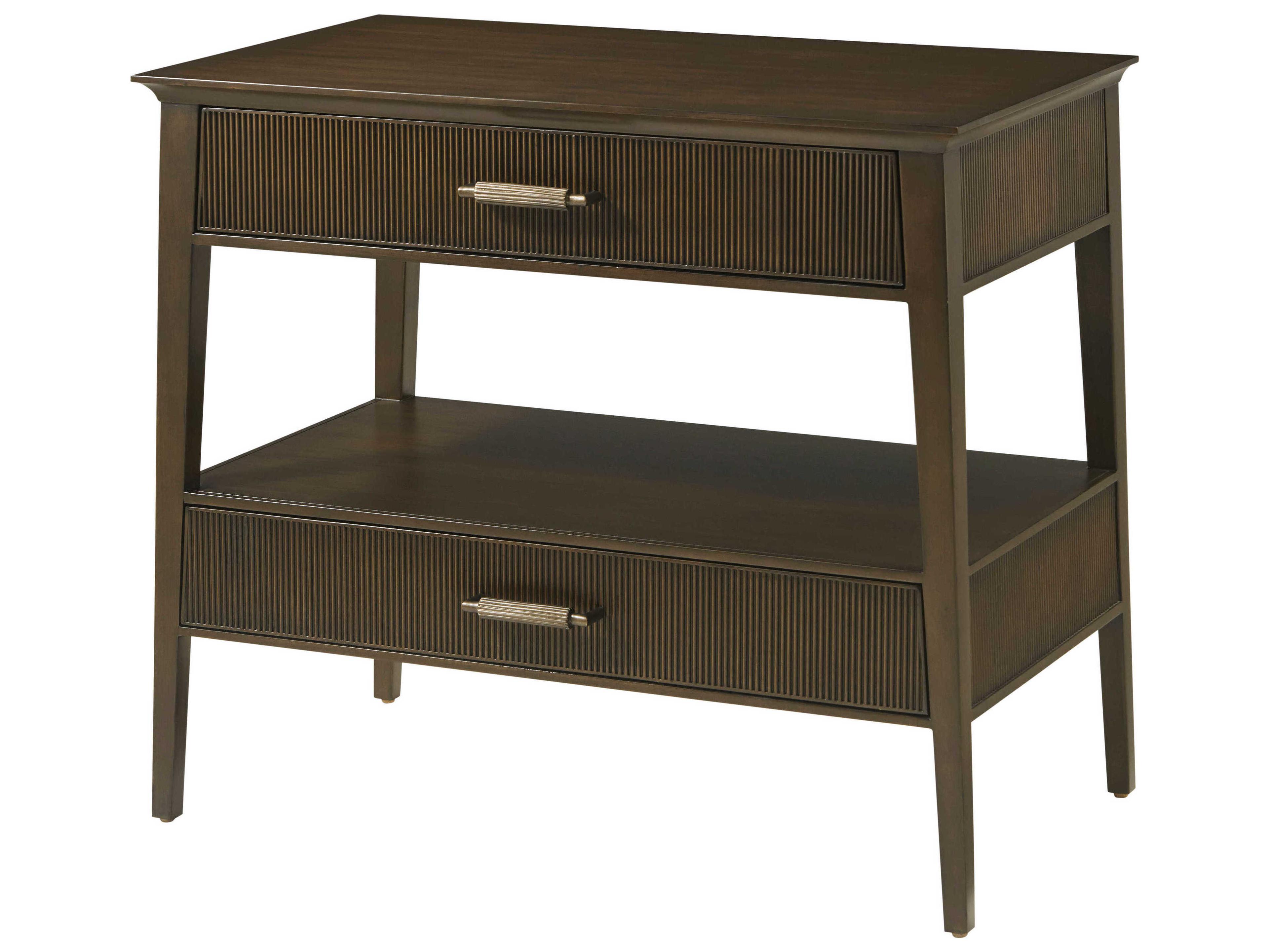 Theodore Alexander Lido 2-Drawers Brown Nightstand