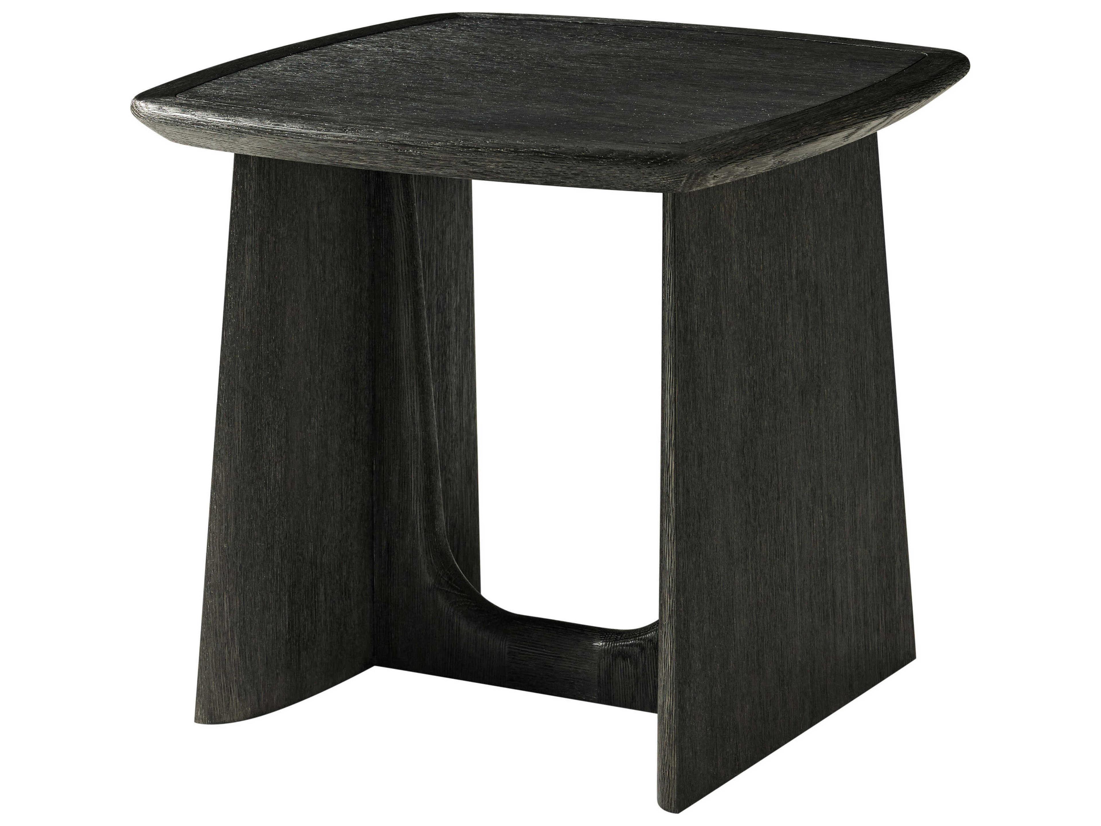 Theodore Alexander Repose Rectangular Wood Charcoal Oak End Table
