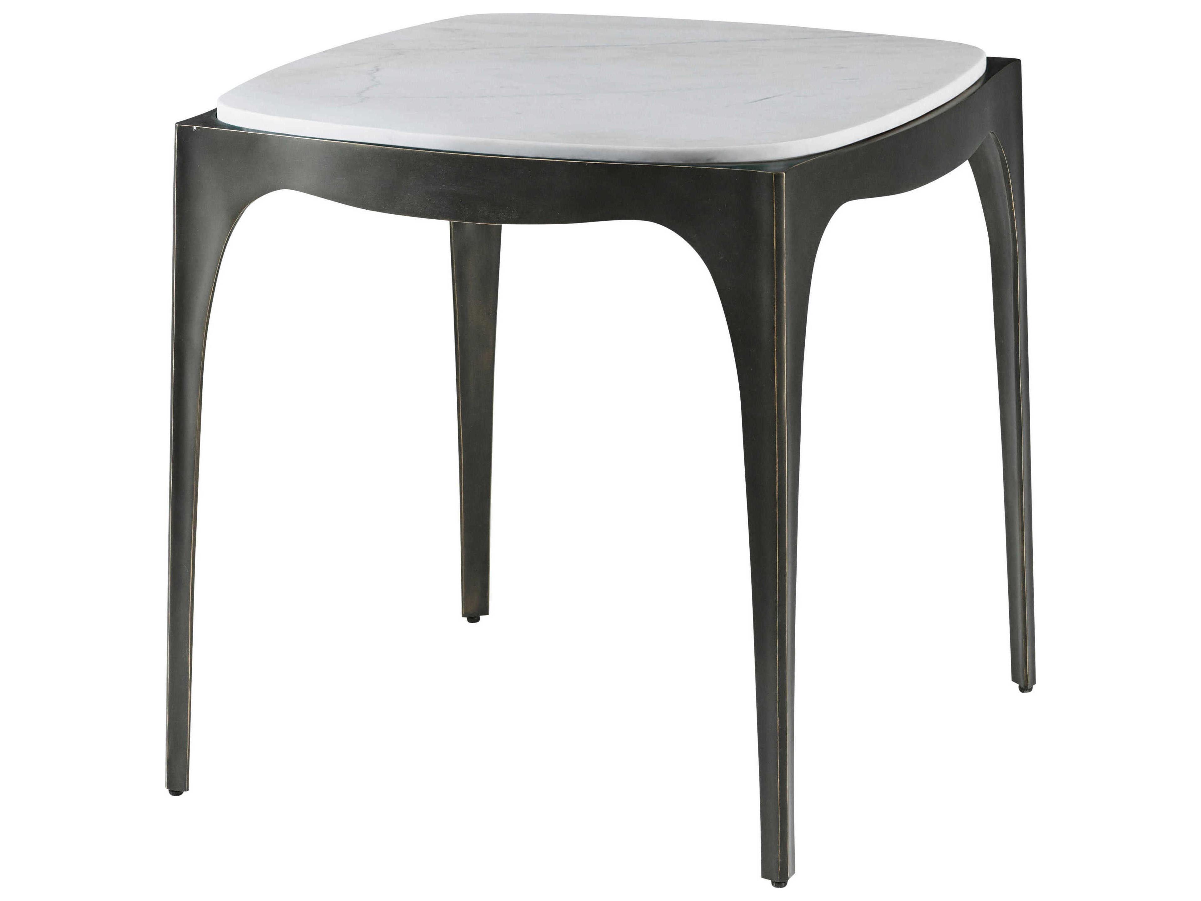 Theodore Alexander Ta Originals Square Marble Romulus End Table