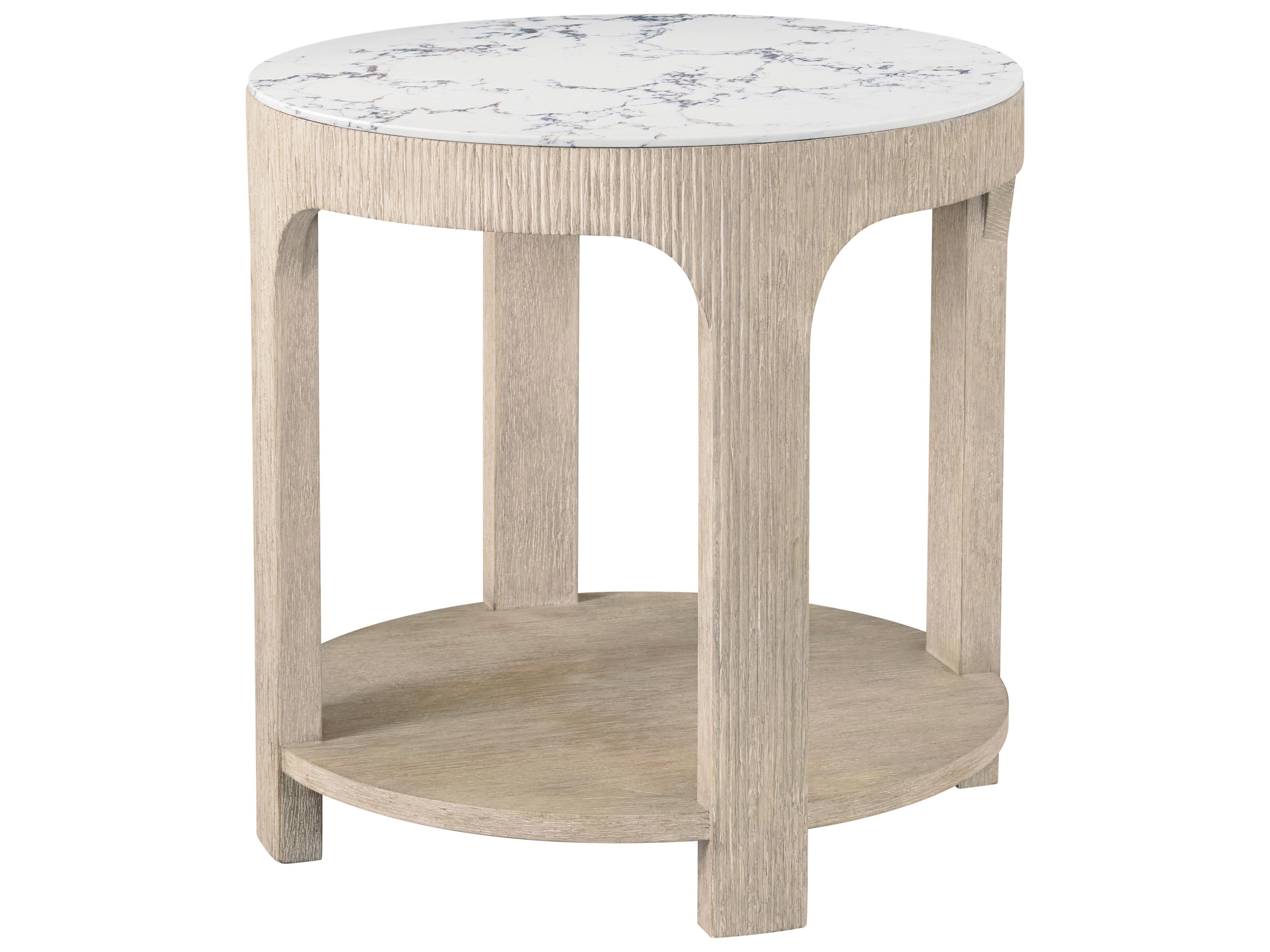 Theodore Alexander Horizon Round Marble End Table