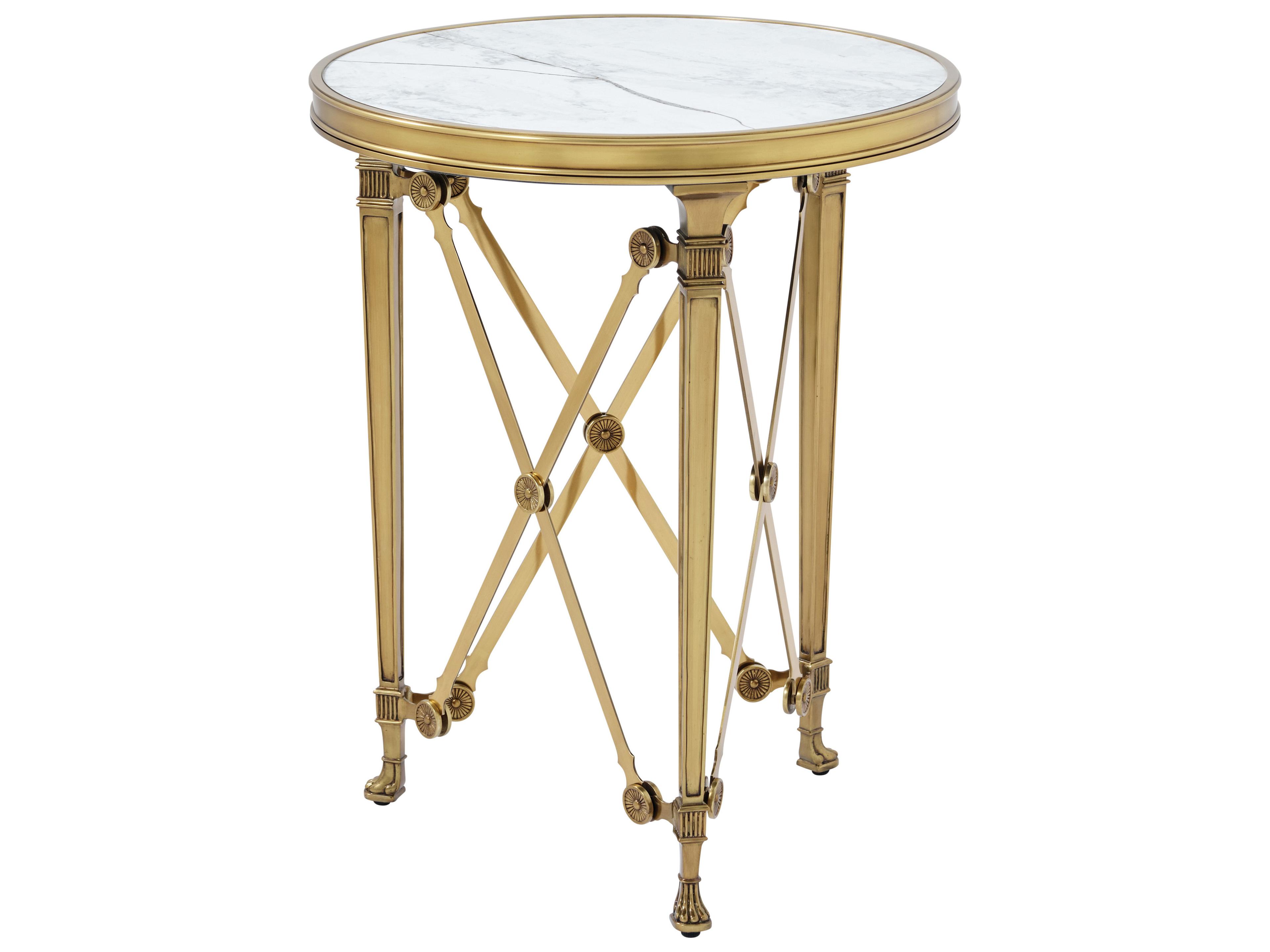 Theodore Alexander Spencer London Round Marble End Table