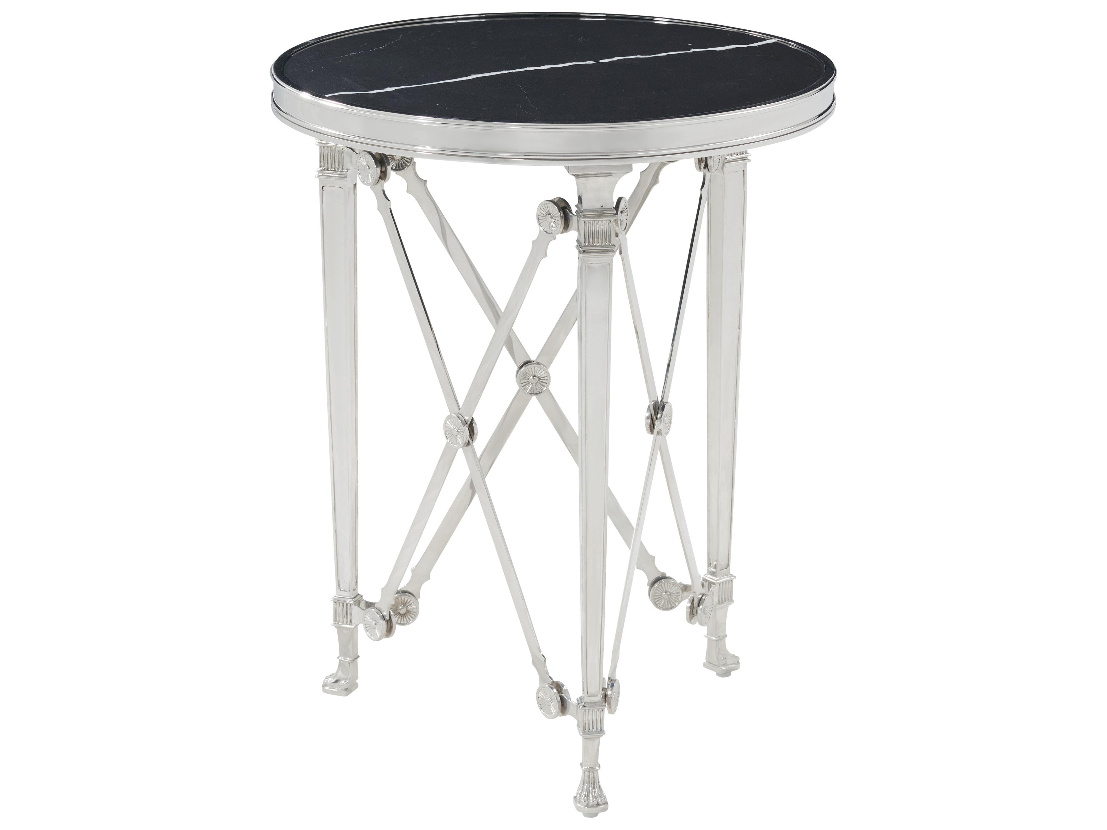 Theodore Alexander Spencer London Round Marble End Table