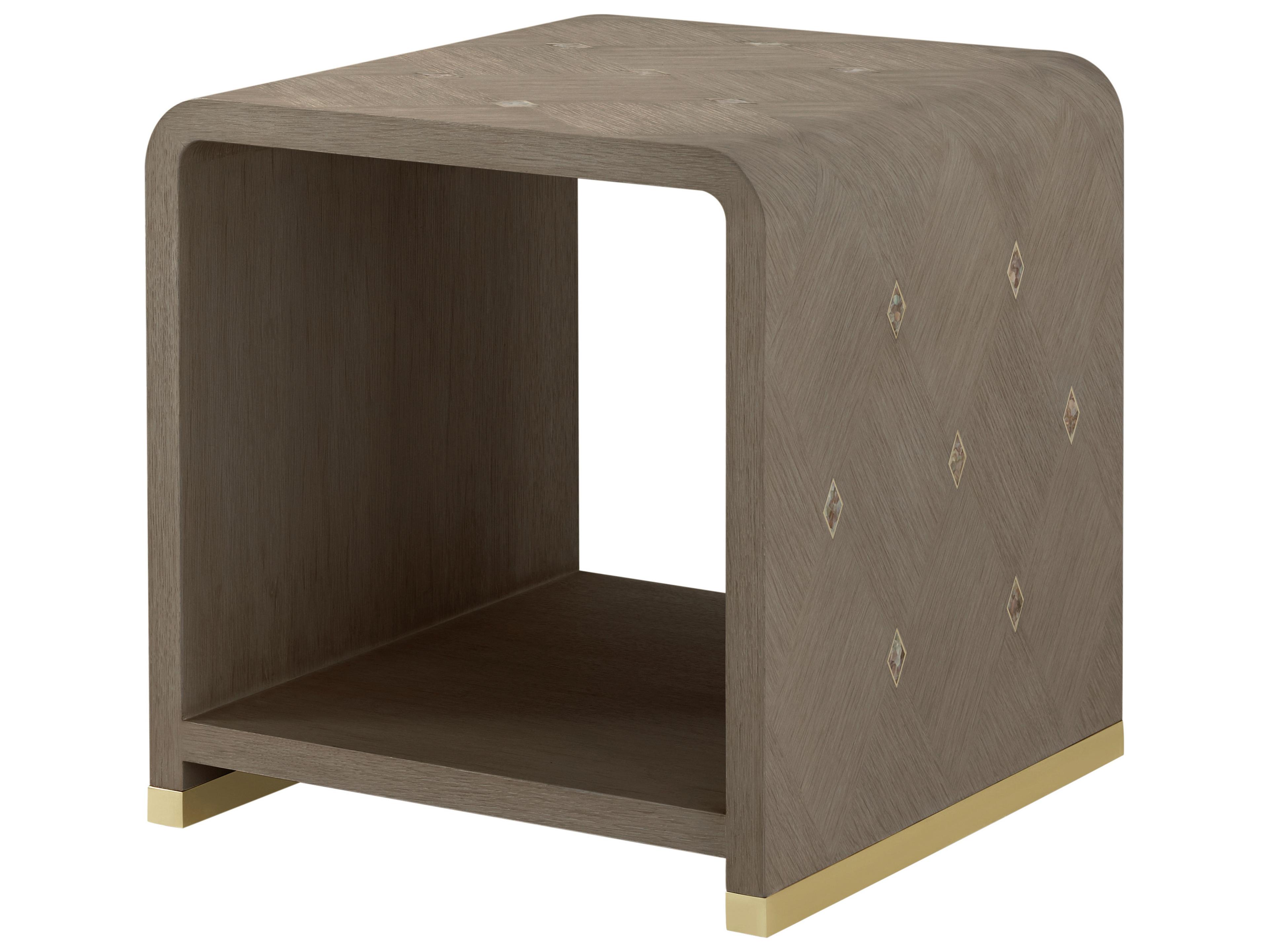 Theodore Alexander Judith Leiber Couture Square Wood End Table
