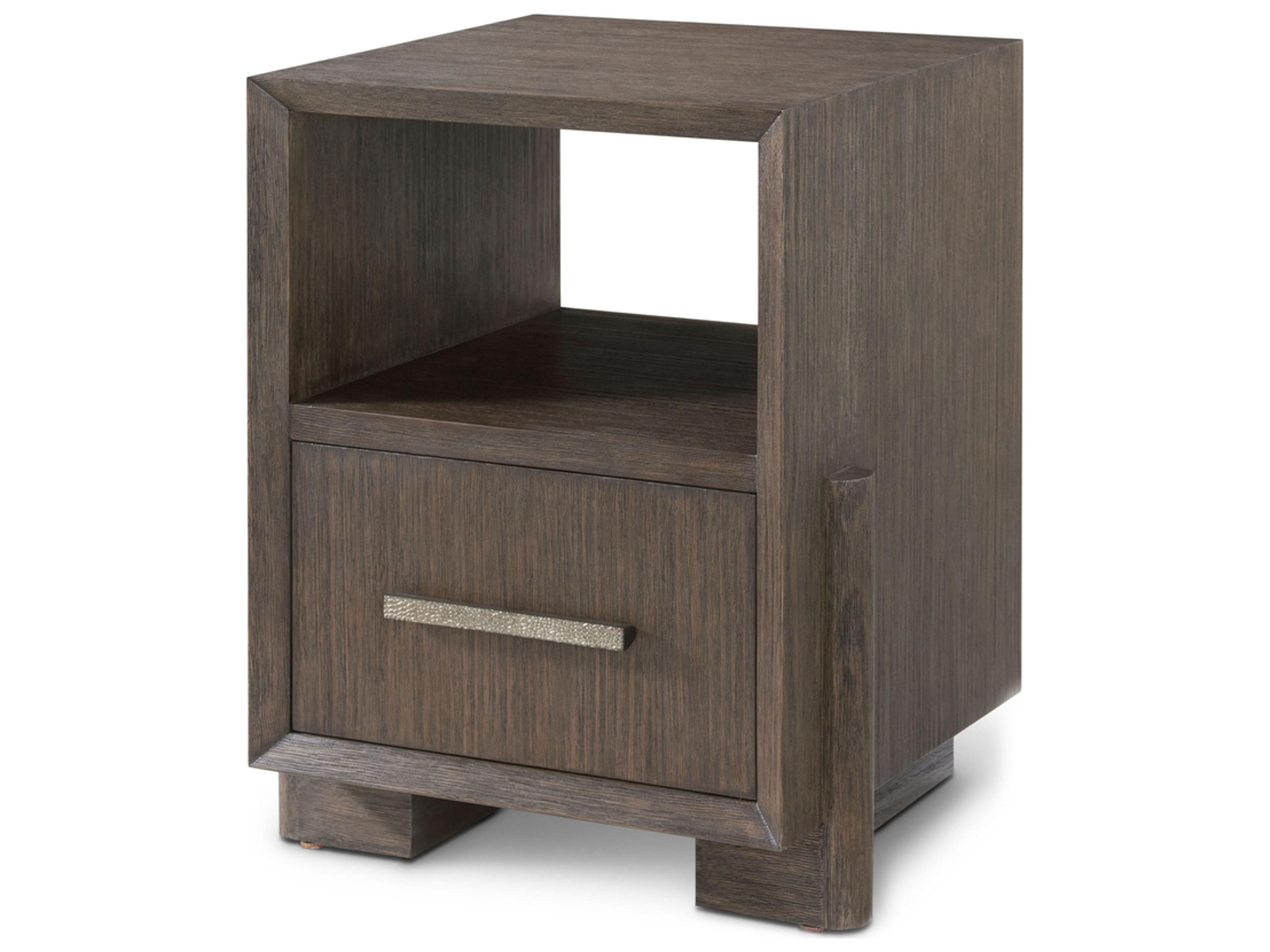 Theodore Alexander Urbane 1-Drawer Gray Nightstand