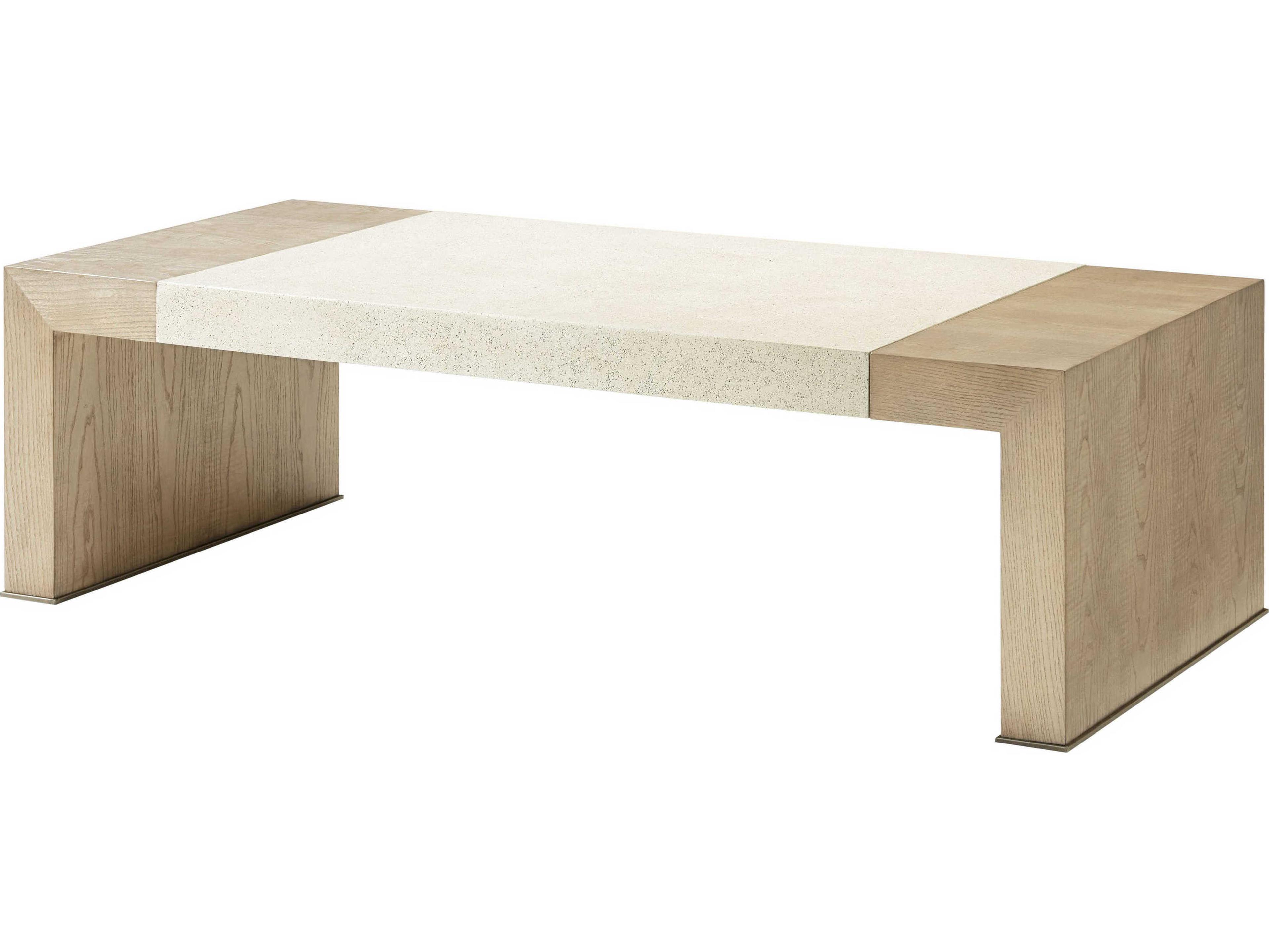 Theodore Alexander Catalina Rectangular Wood Dune Coffee Table