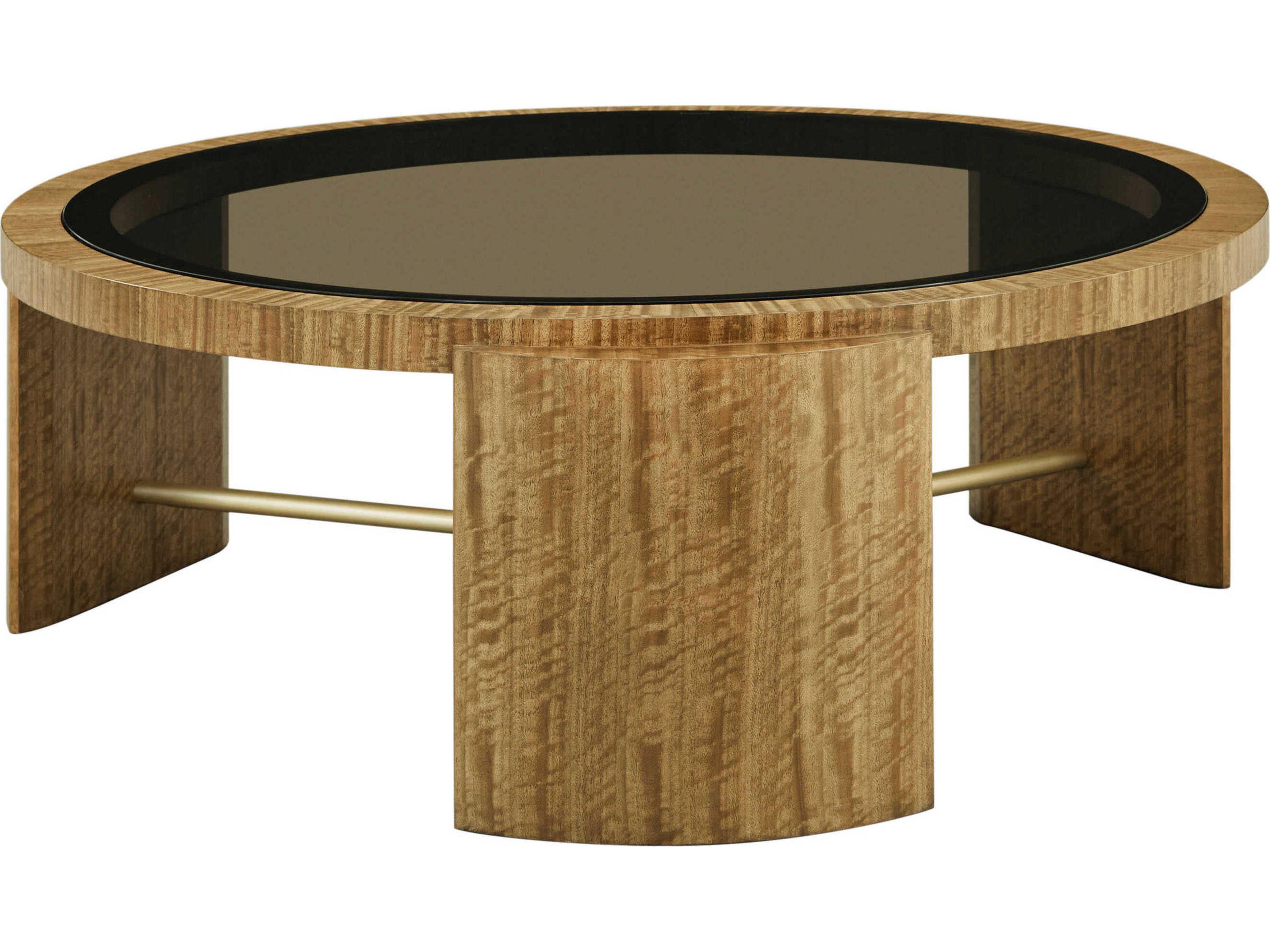 Theodore Alexander Ta Originals Round Glass Plaza Coffee Table