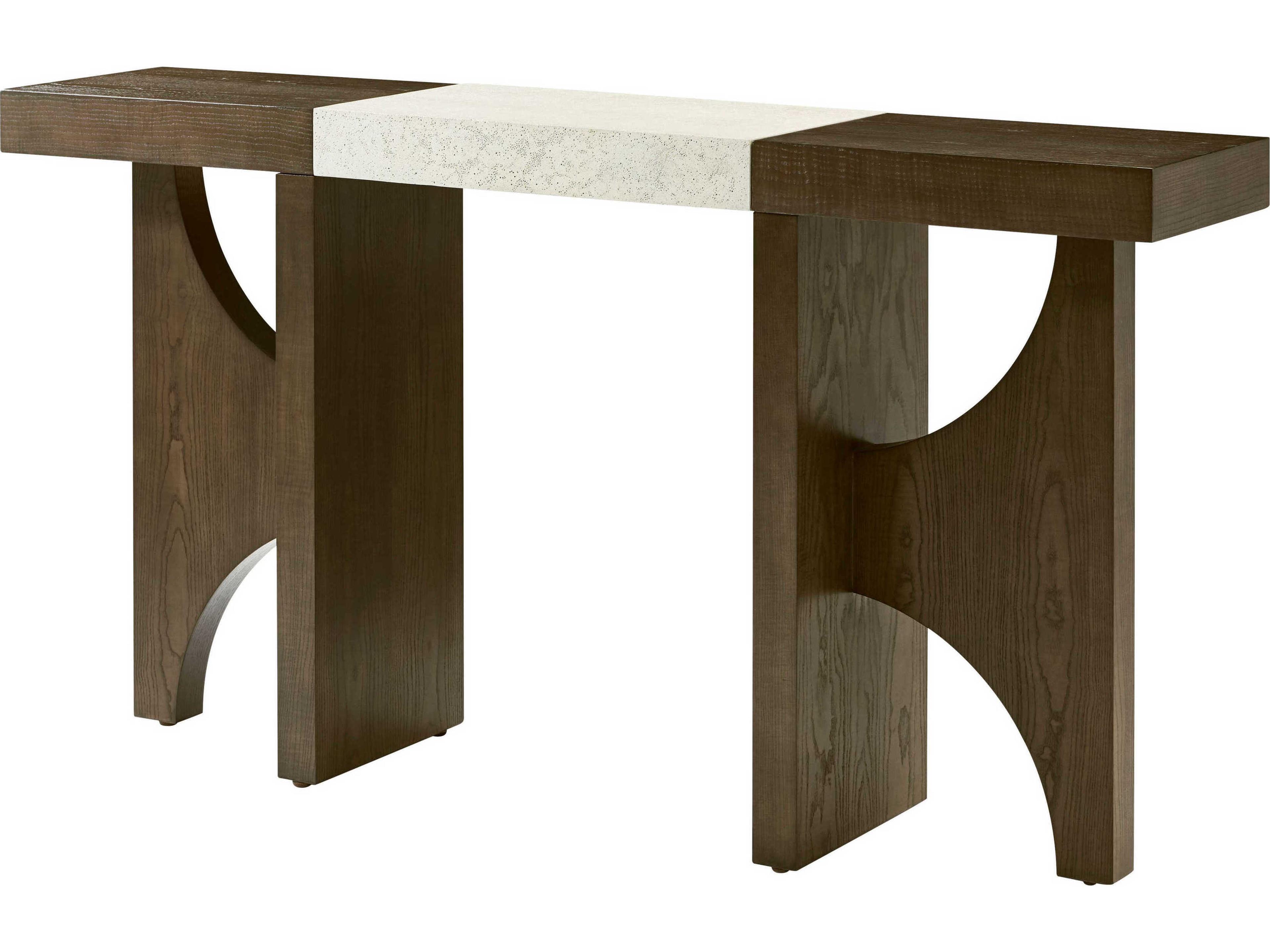 Theodore Alexander Catalina Rectangular Wood Earth Console Table
