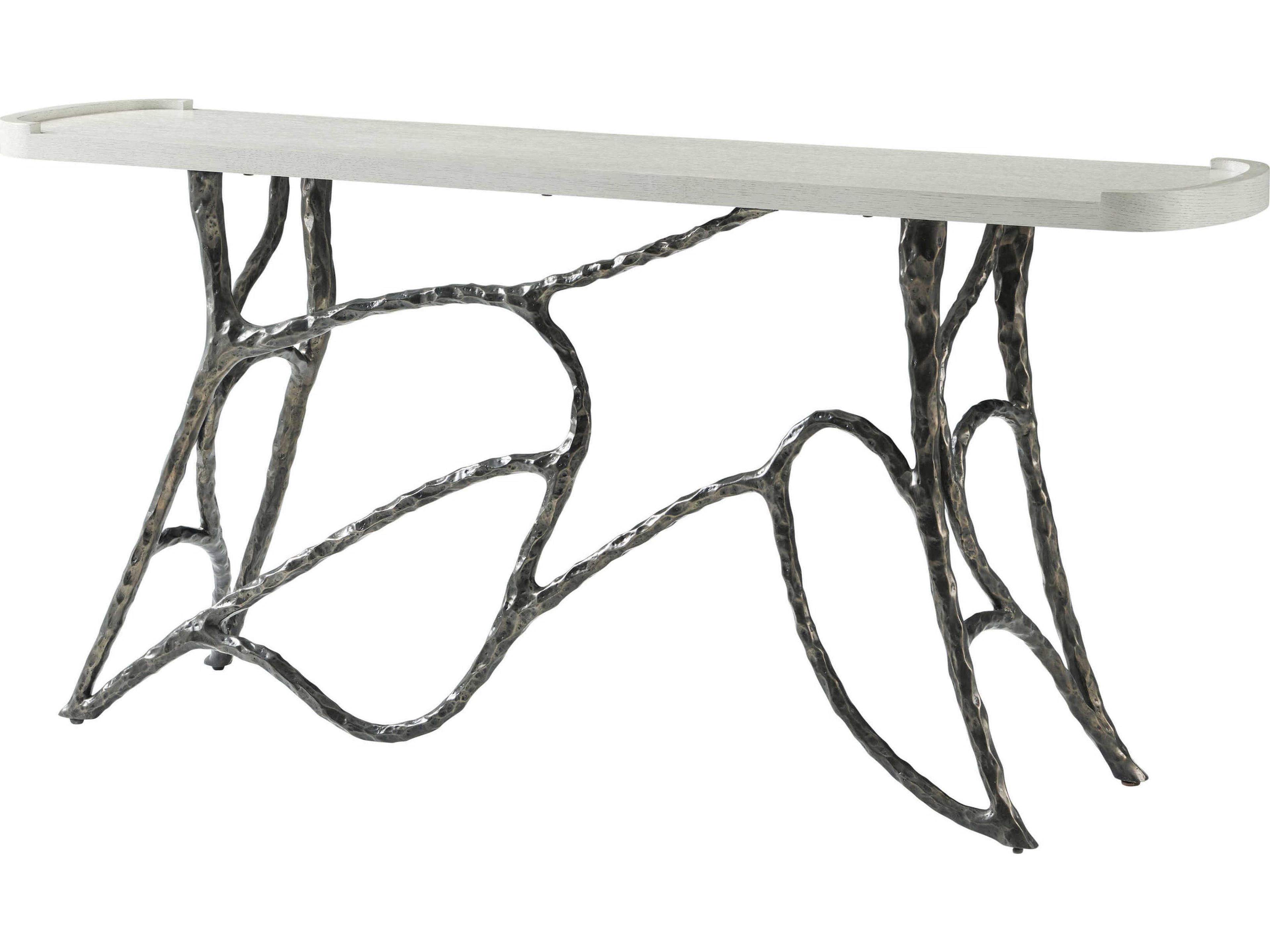Theodore Alexander Essence Rectangular Wood Opal Console Table