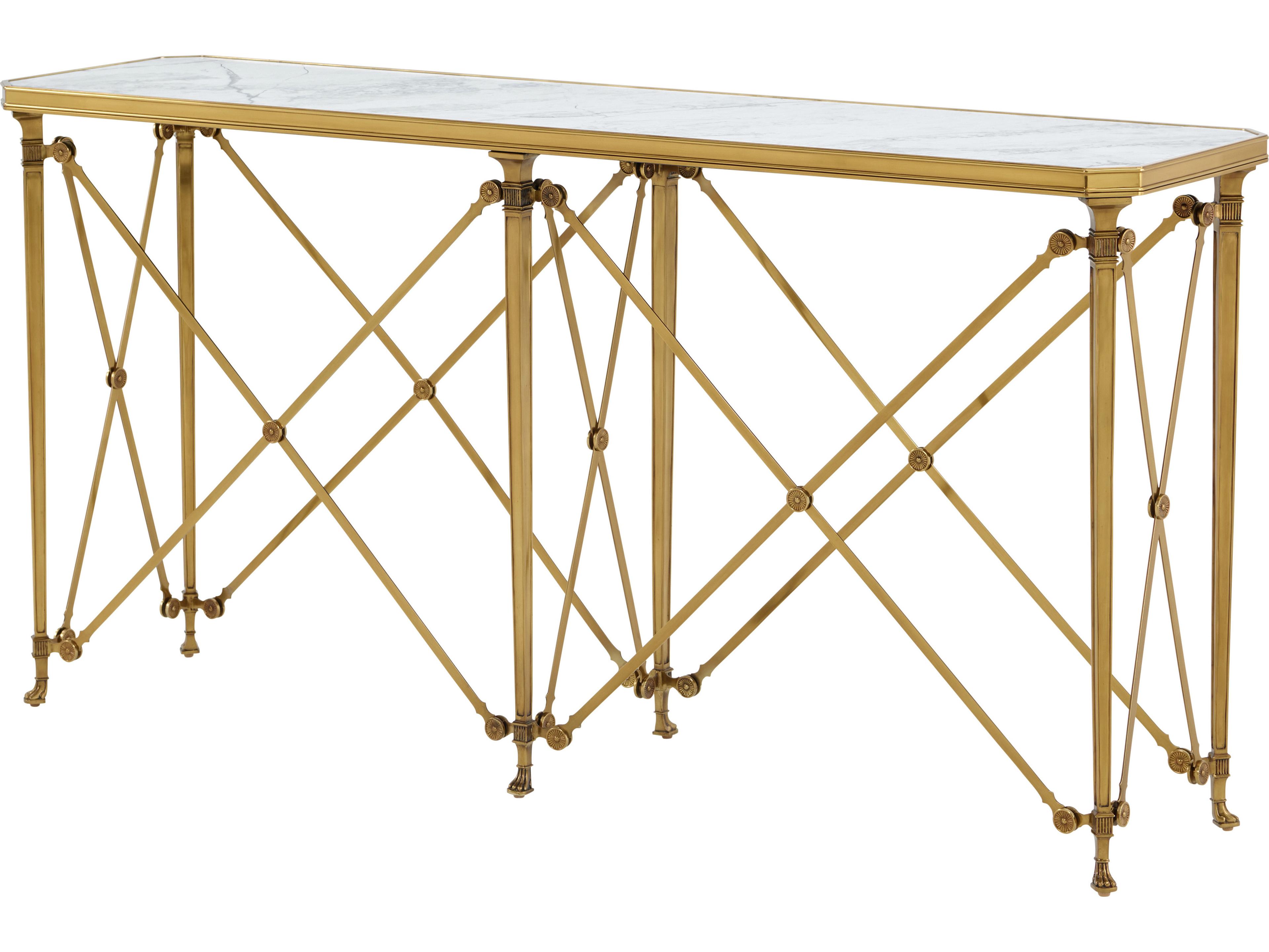 Theodore Alexander Spencer London Rectangular Marble Console Table