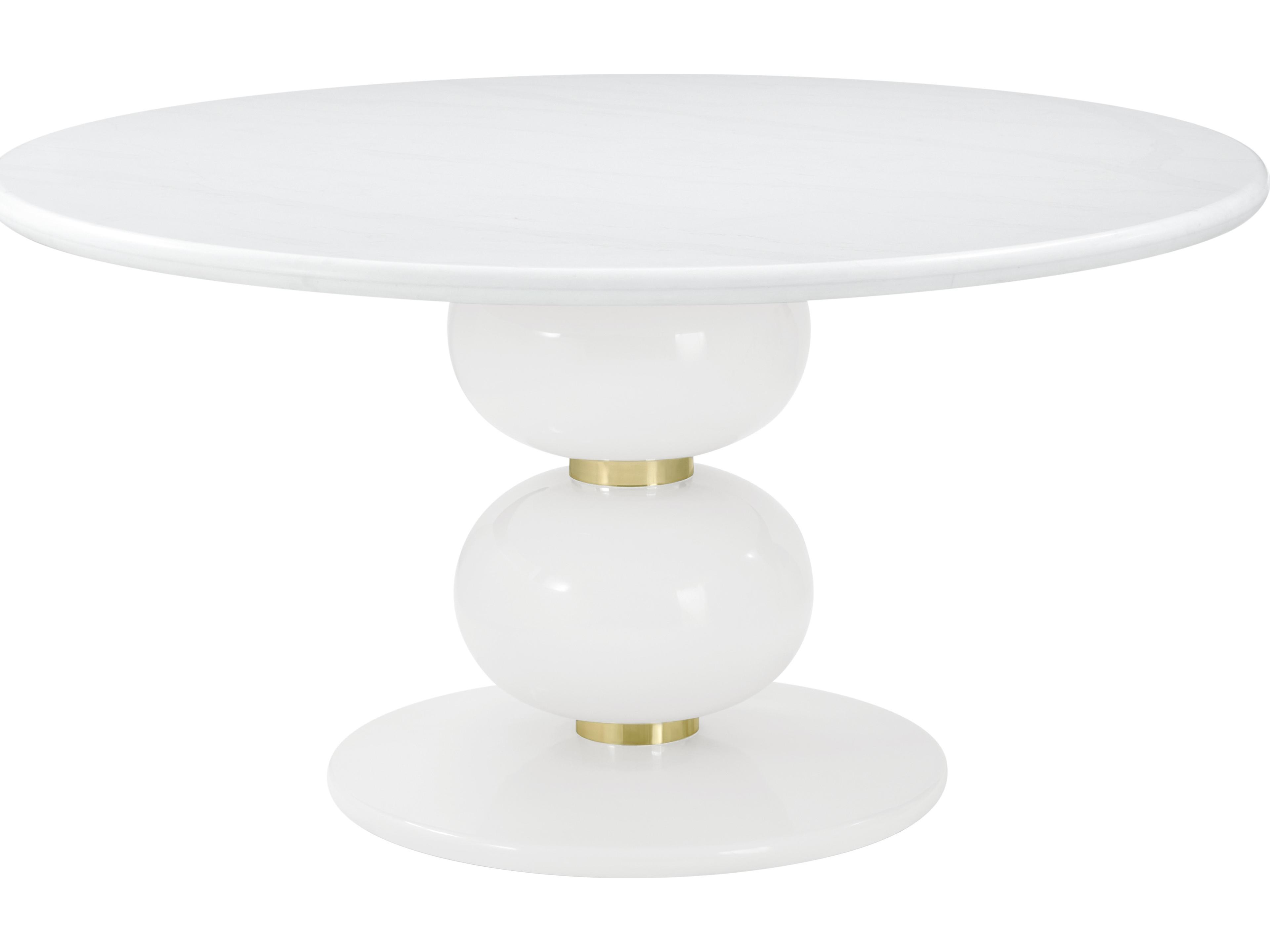 Theodore Alexander Judith Leiber Couture Round Marble Dining Table