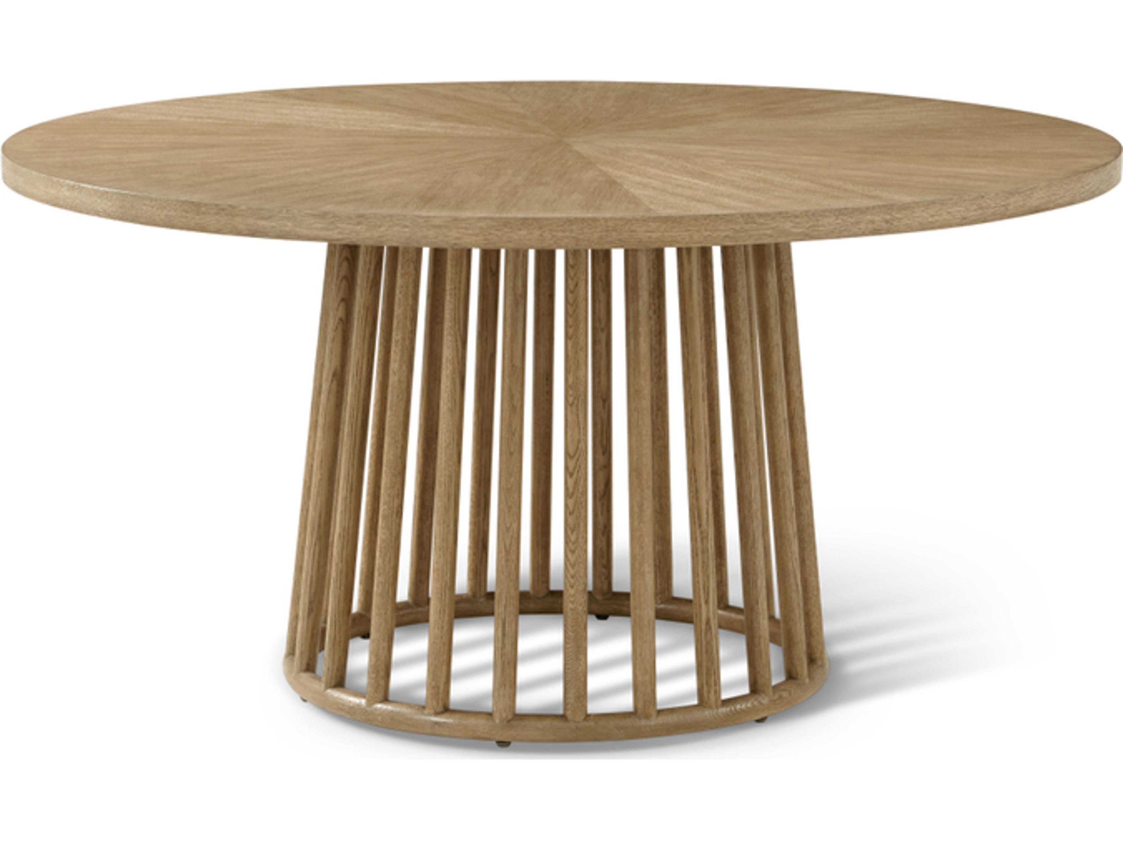Theodore Alexander Montauk Round Wood Dining Table