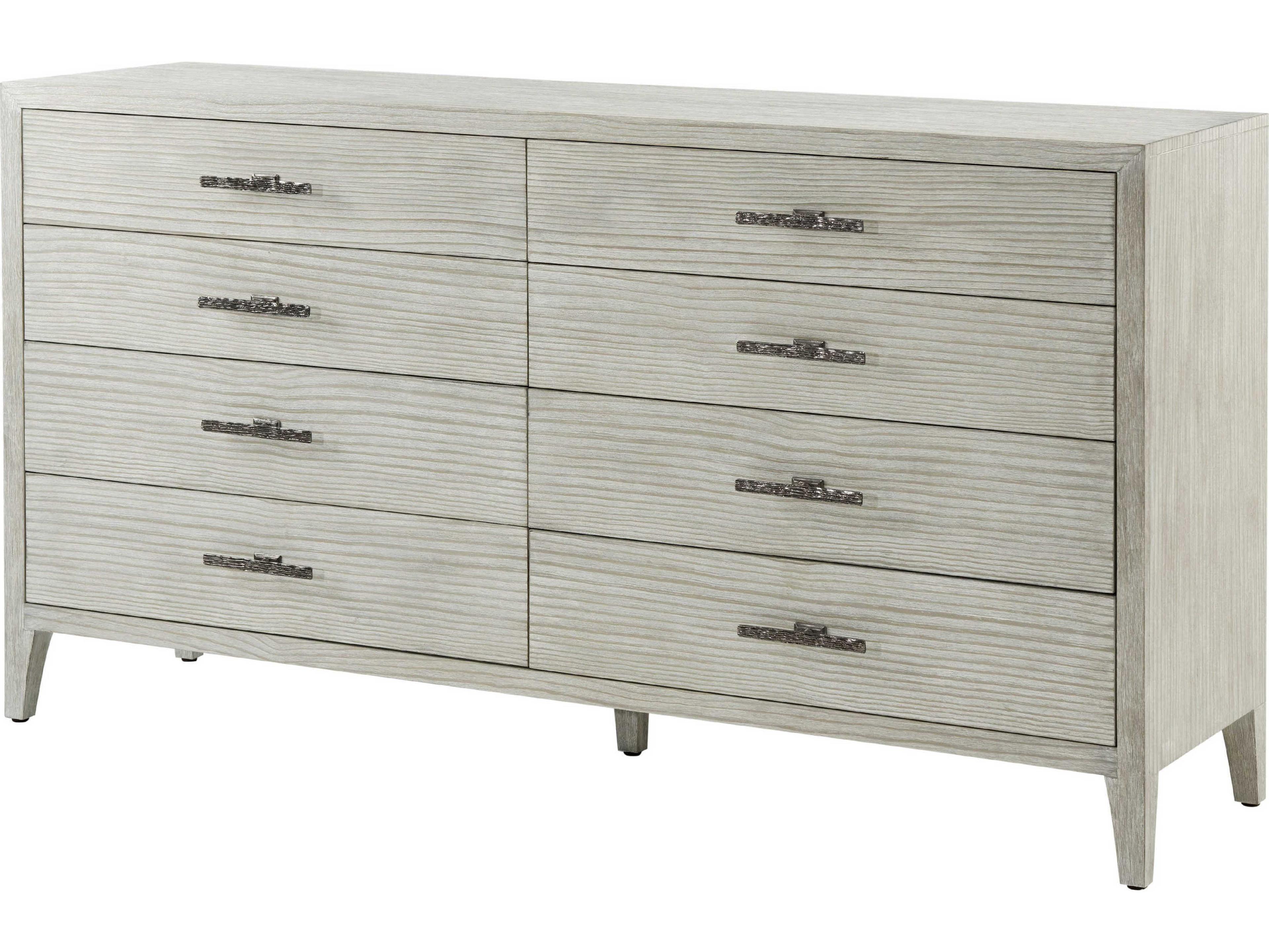 Theodore Alexander Breeze White Pine Wood Double Dresser