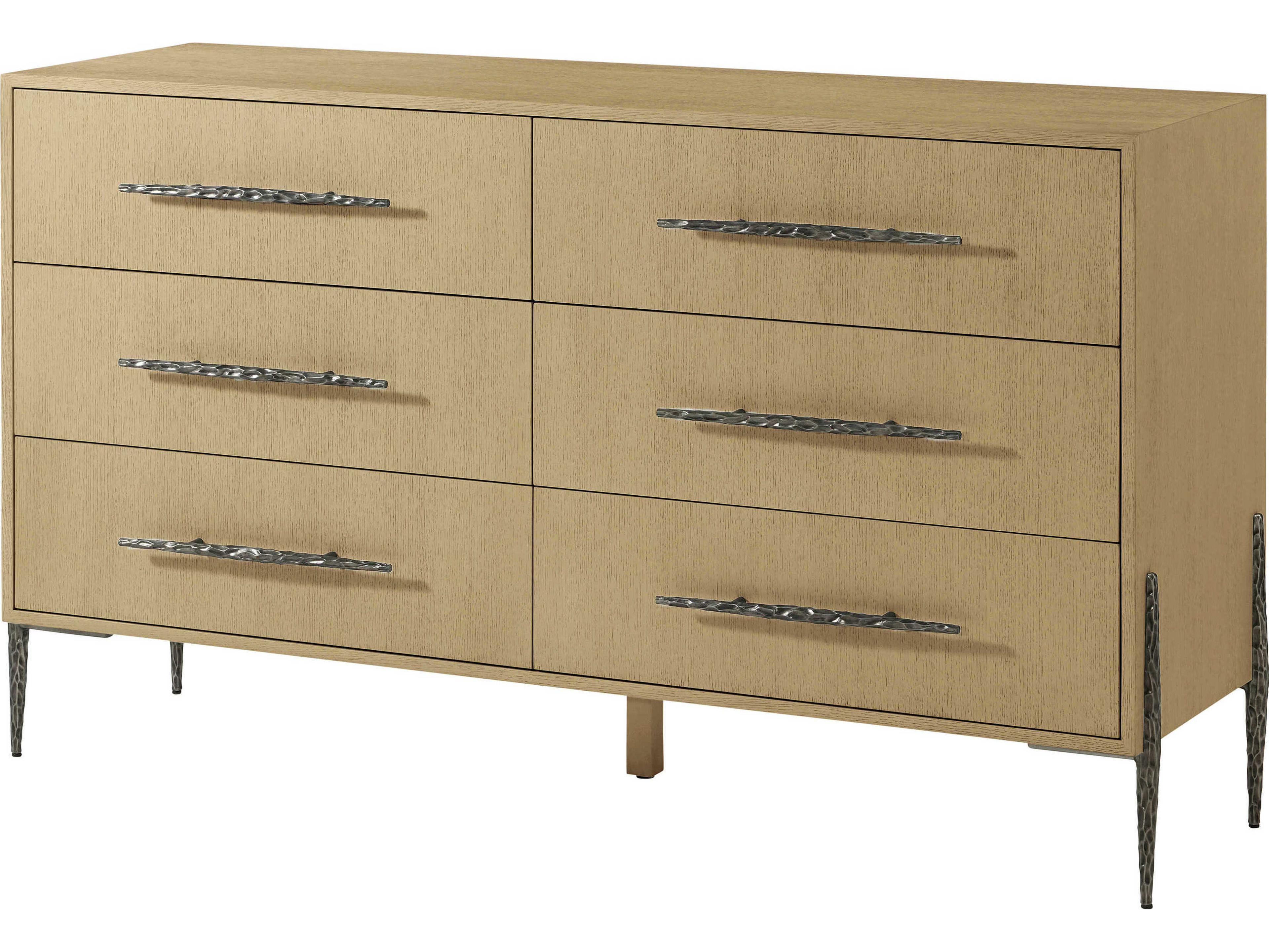 Theodore Alexander Essence 6-Drawers Beige Solid Wood Double Dresser
