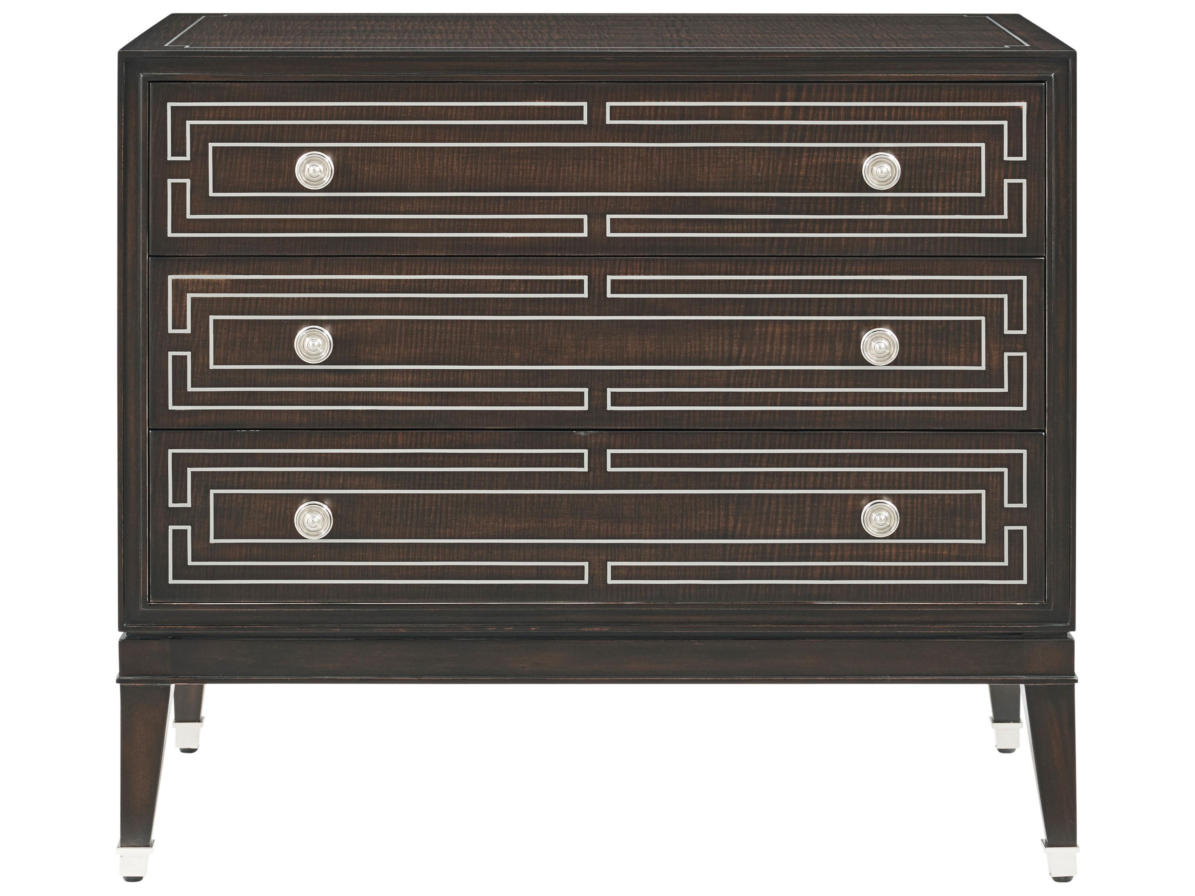 Theodore Alexander Spencer London 3-Drawers Brown Nightstand