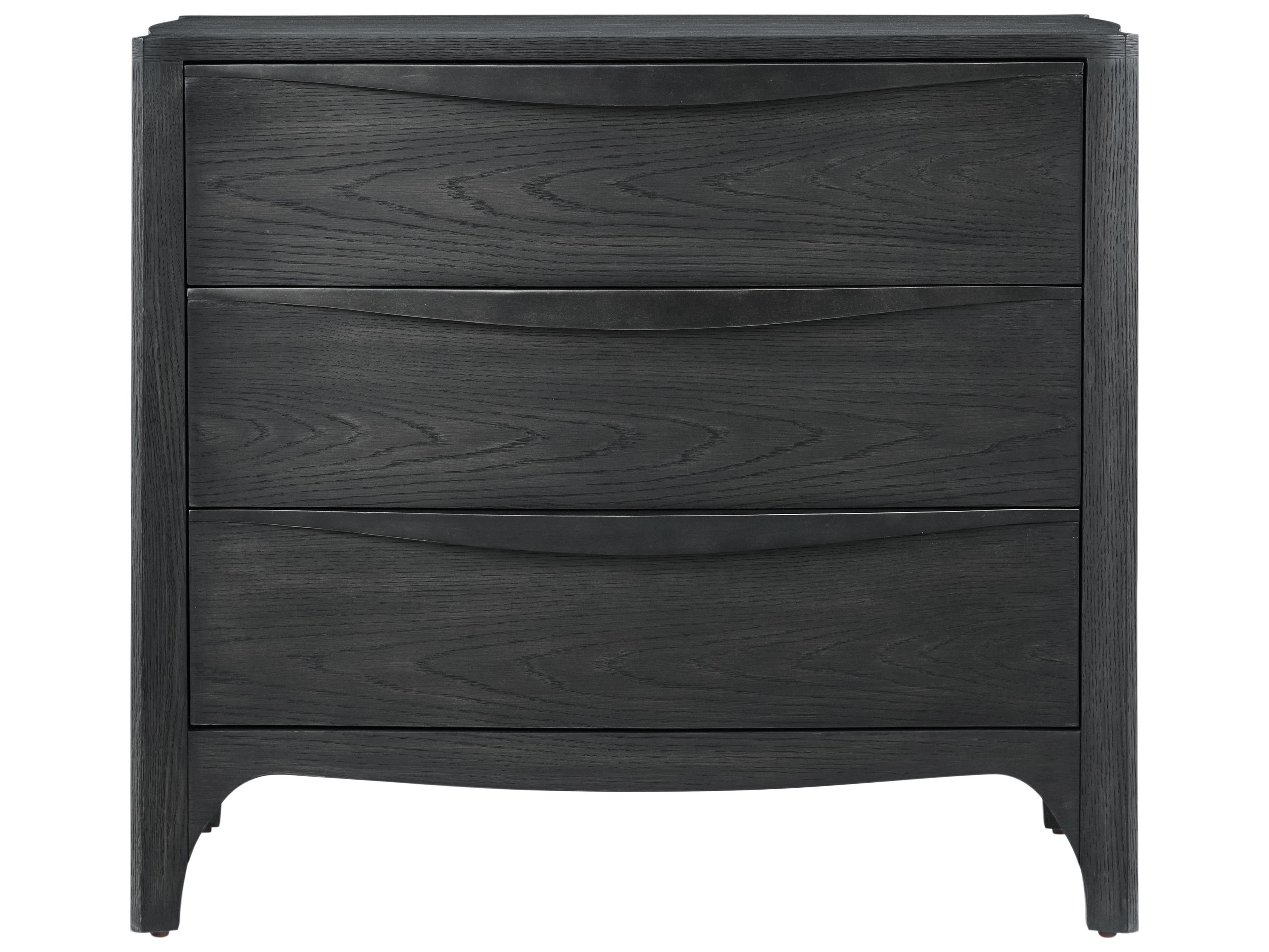 Theodore Alexander Rome 3-Drawers Gray Solid Wood Nightstand