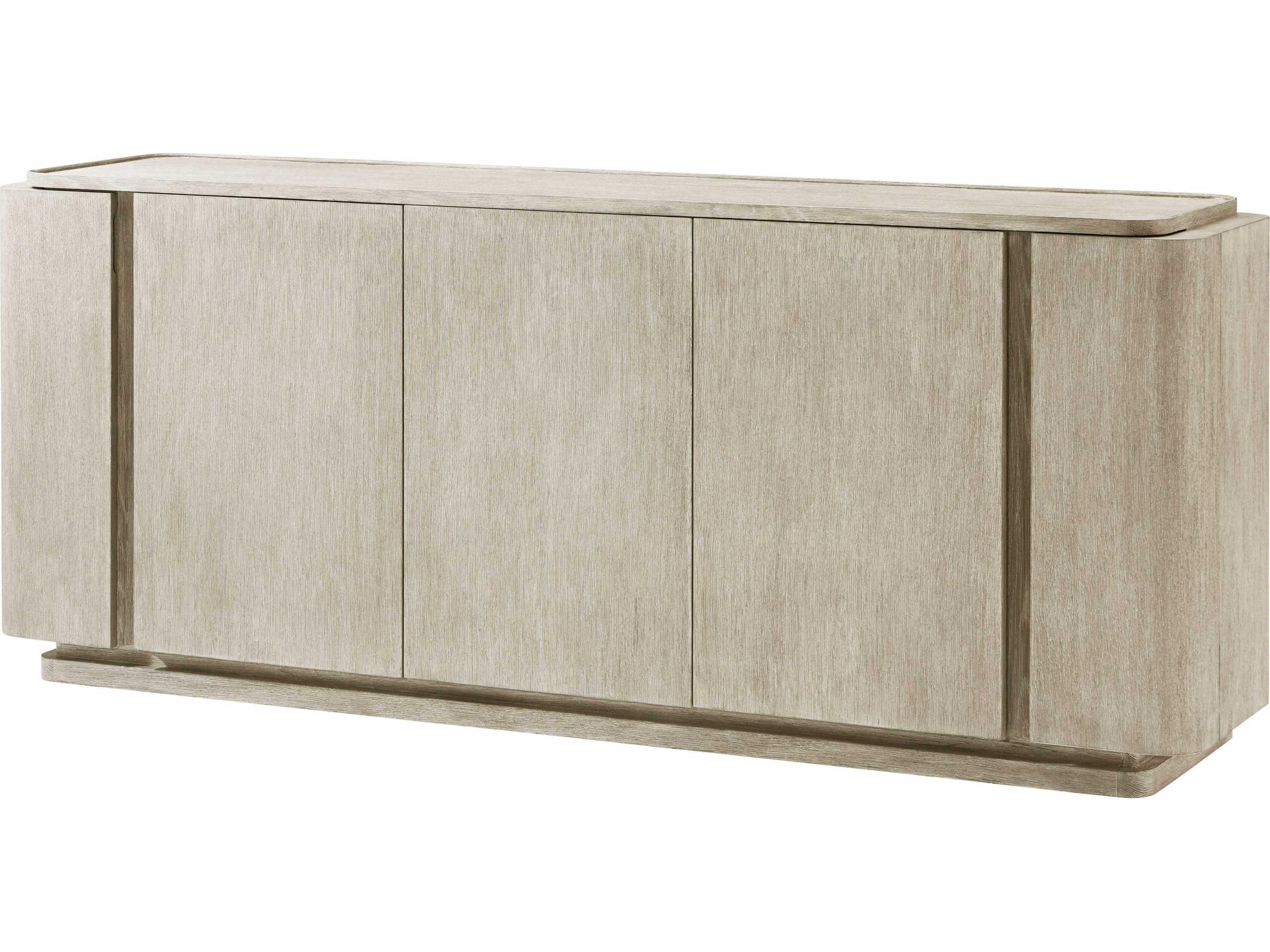 Theodore Alexander Repose 78" Solid Wood Grey Oak Sideboard