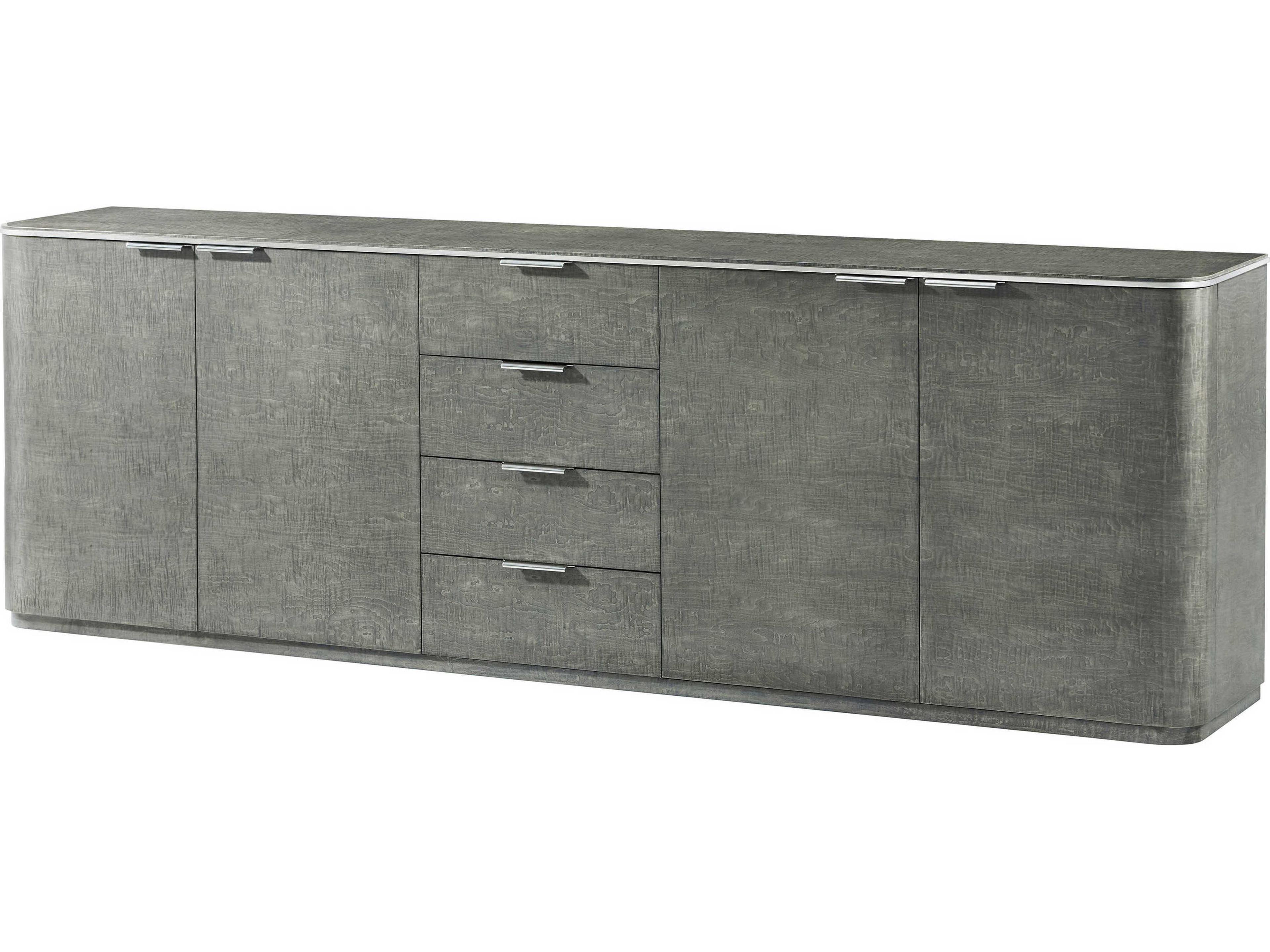 Theodore Alexander Hudson 100" Pebble Grey Sideboard