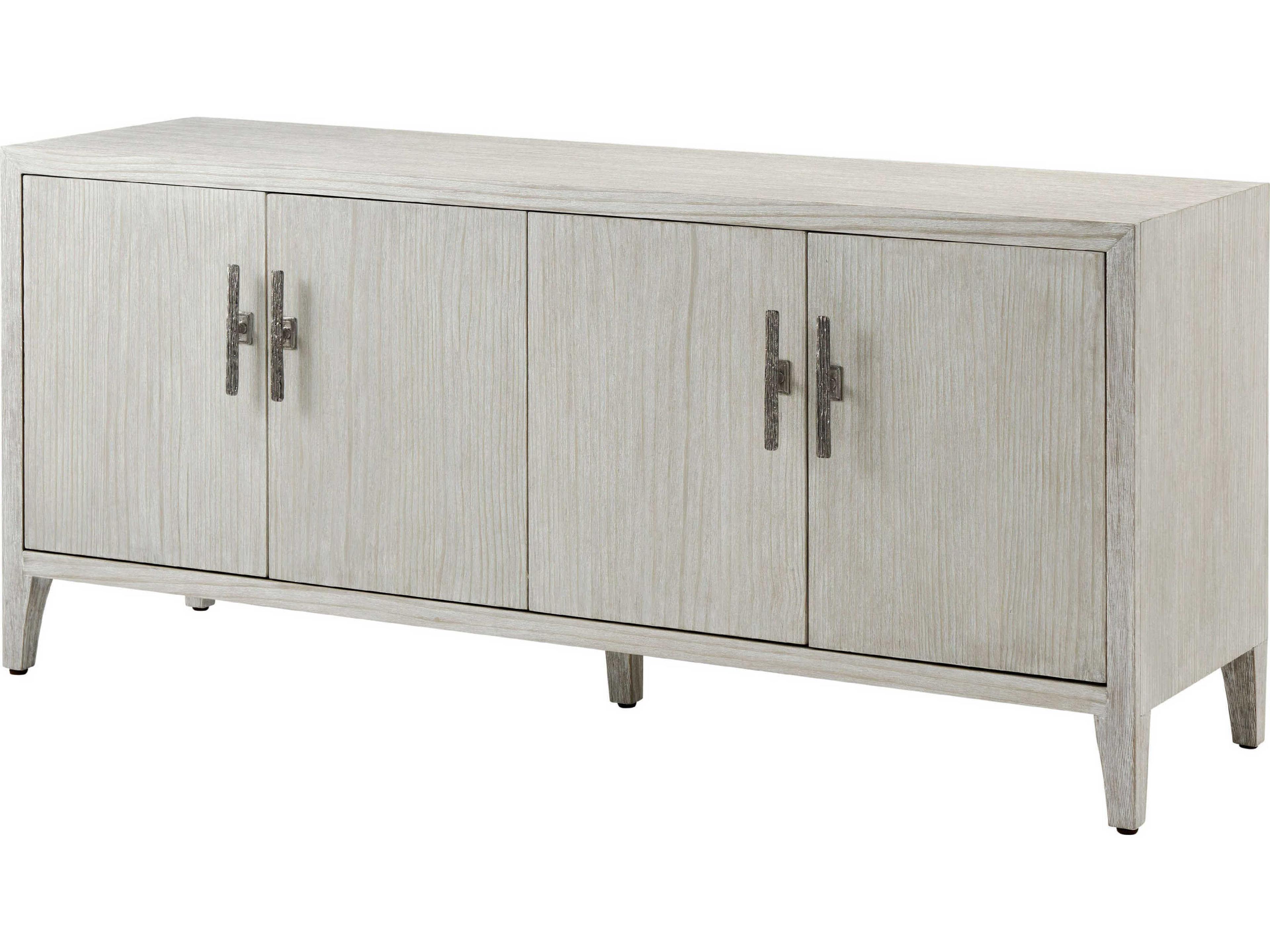 Theodore Alexander Breeze 68" Pine Wood Sea Salt Breeze Media Console