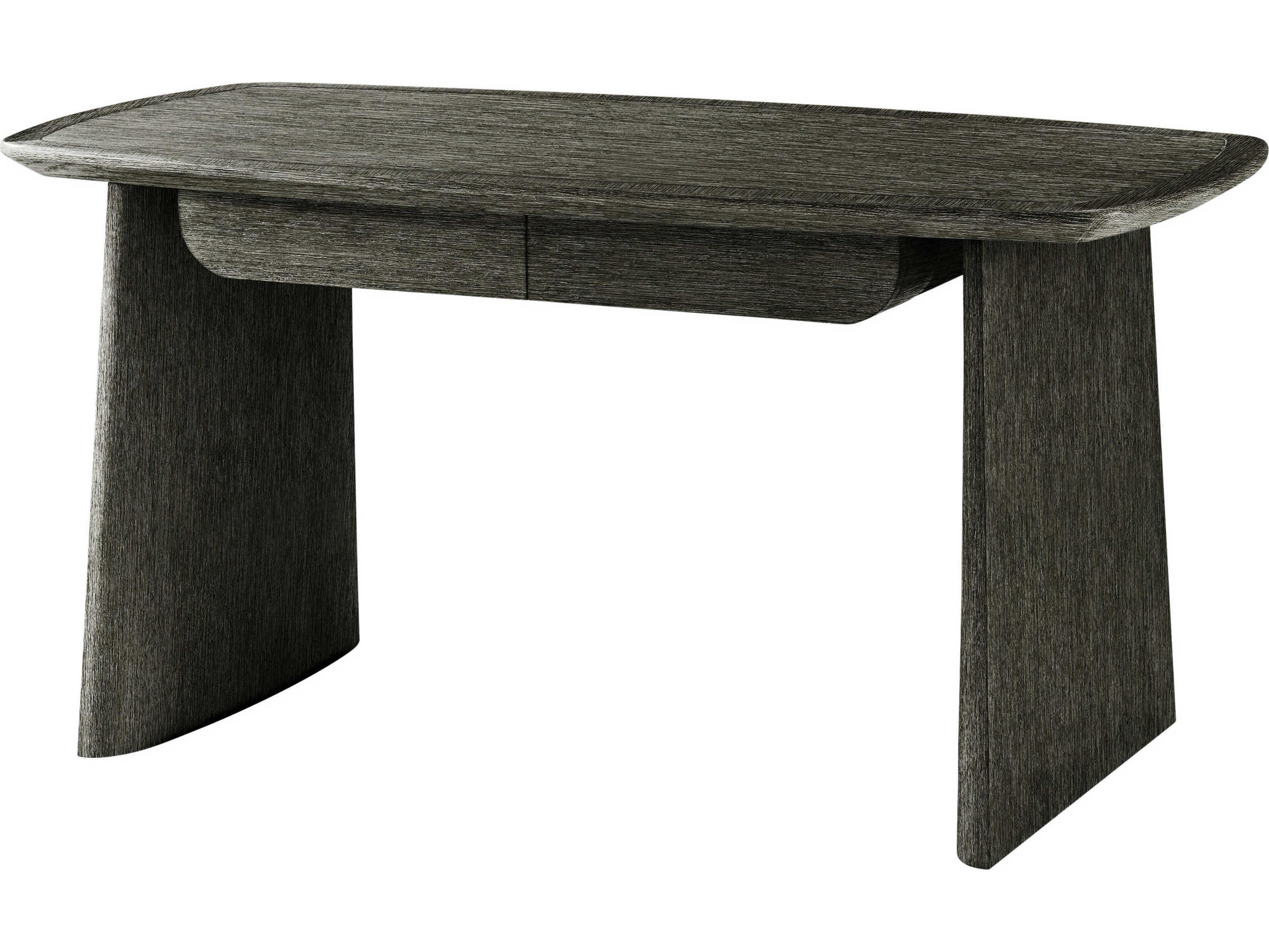 Theodore Alexander Repose Charcoal Oak Black Wood Writing Desk