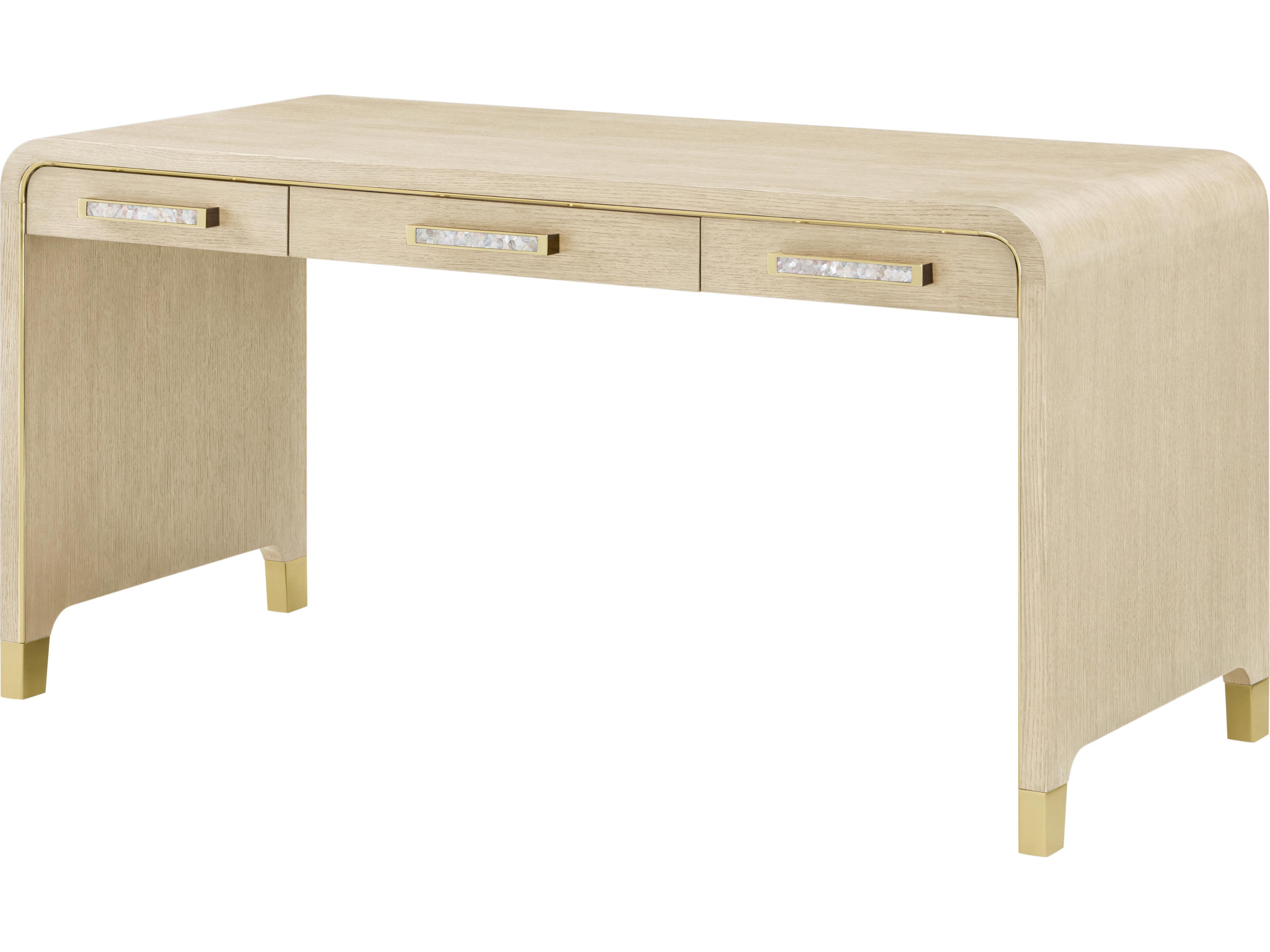 Theodore Alexander Judith Leiber Couture Natural Solid Wood Computer Desk