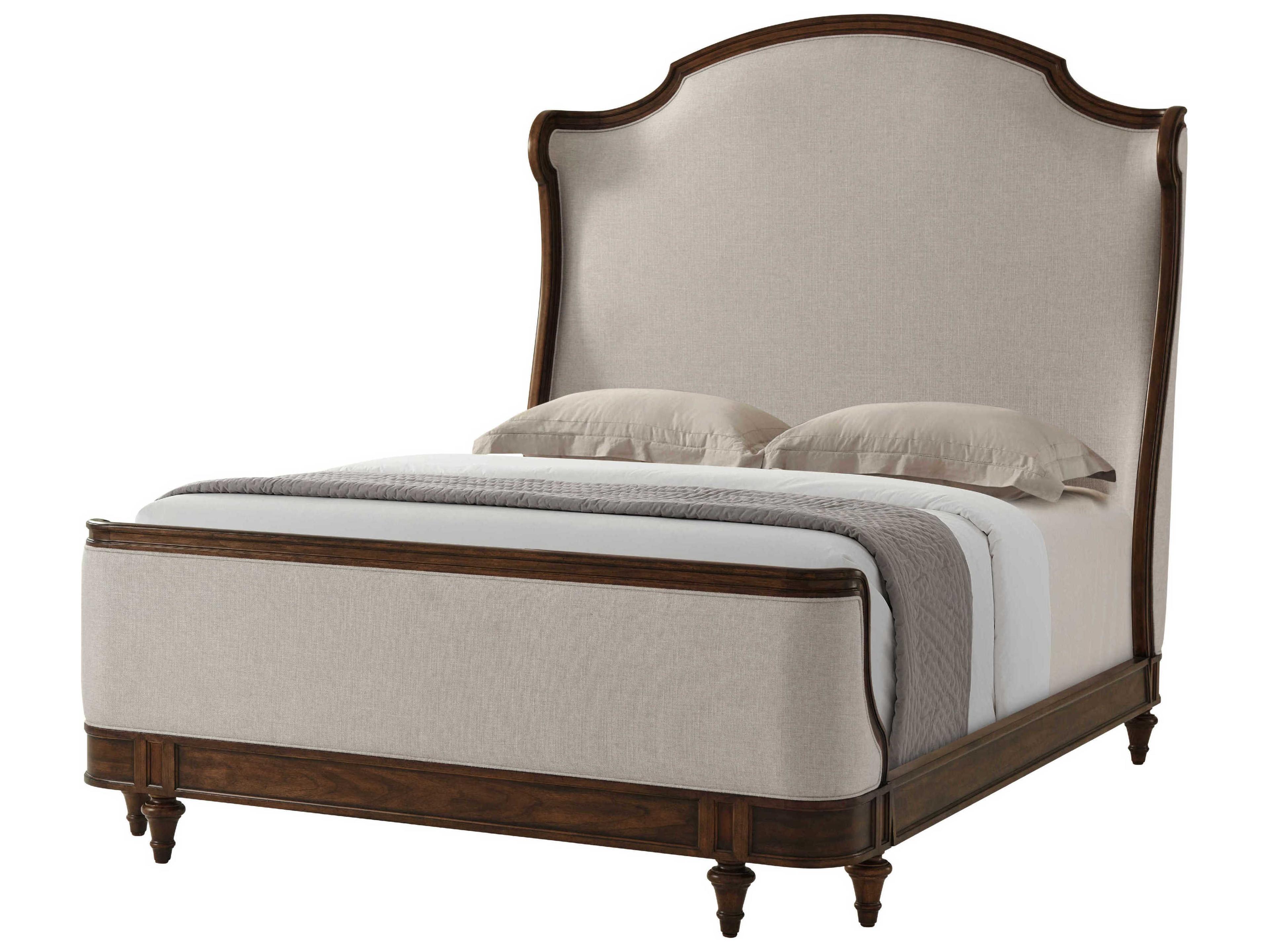Theodore Alexander Tavel The Madeleine Avesta Brown Beech Wood Queen Panel Bed