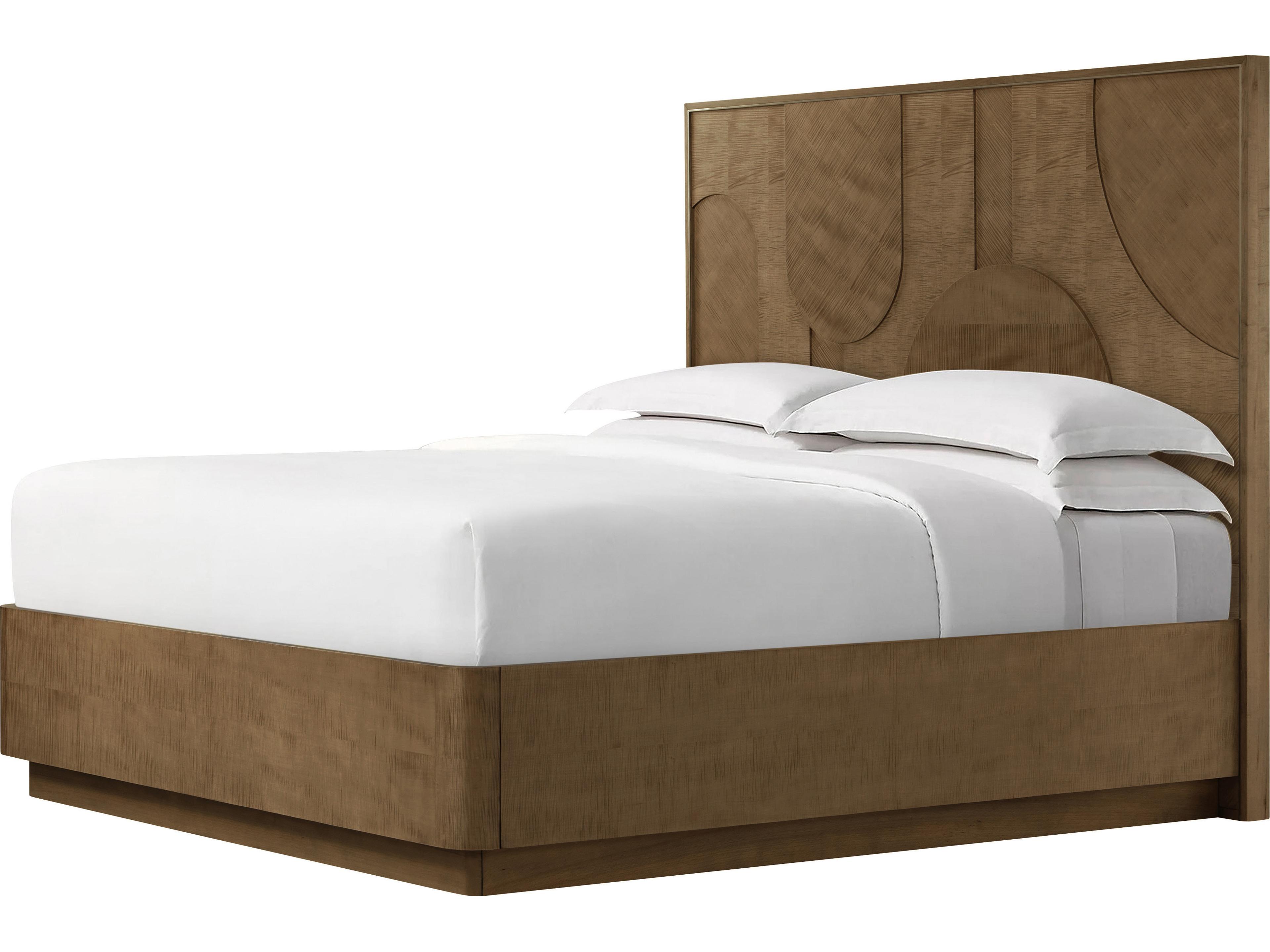 Theodore Alexander Origins Brown Wood Queen Platform Bed