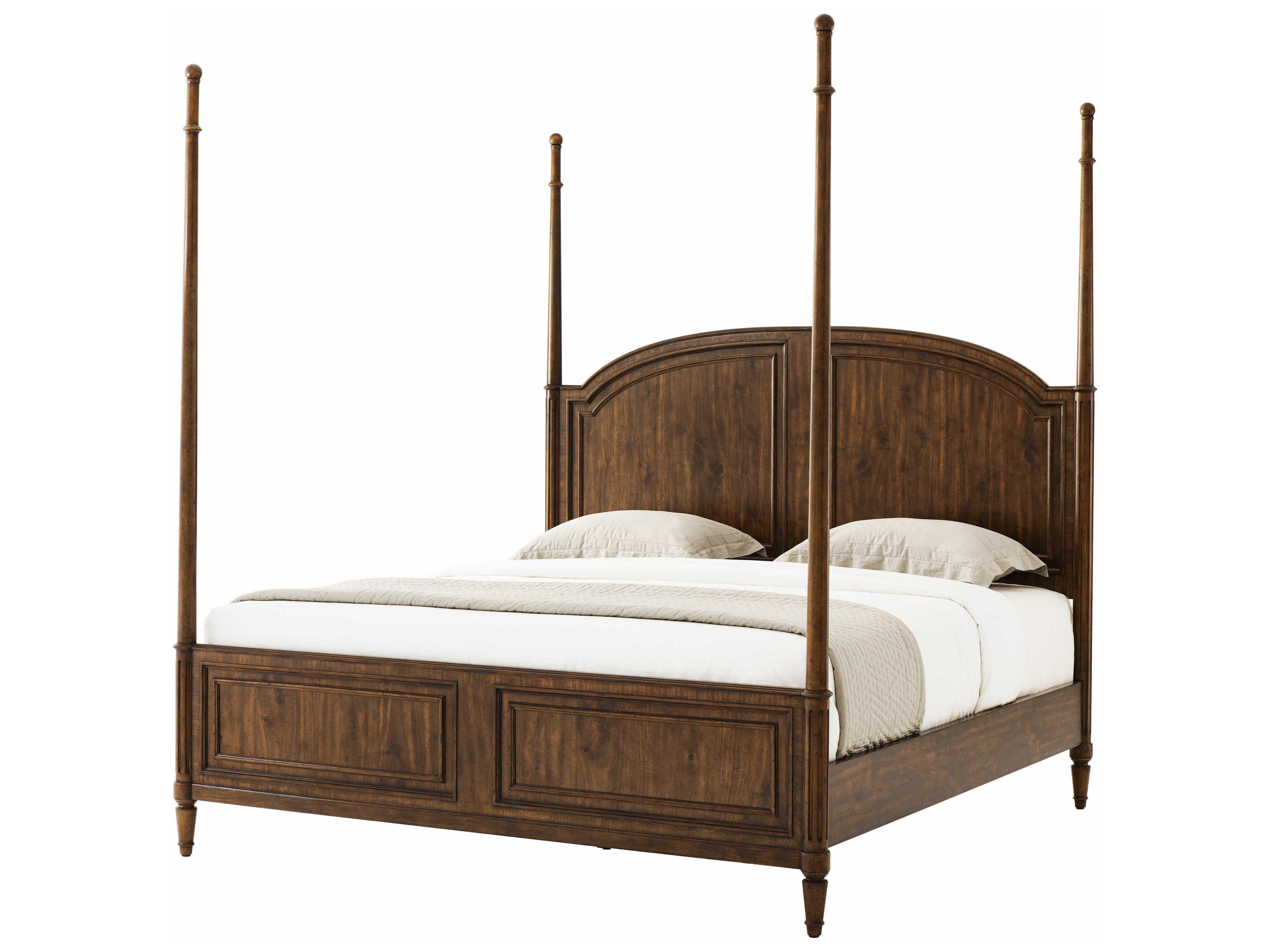Theodore Alexander Tavel The Vale Avesta Brown Beech Wood King Four Poster Bed