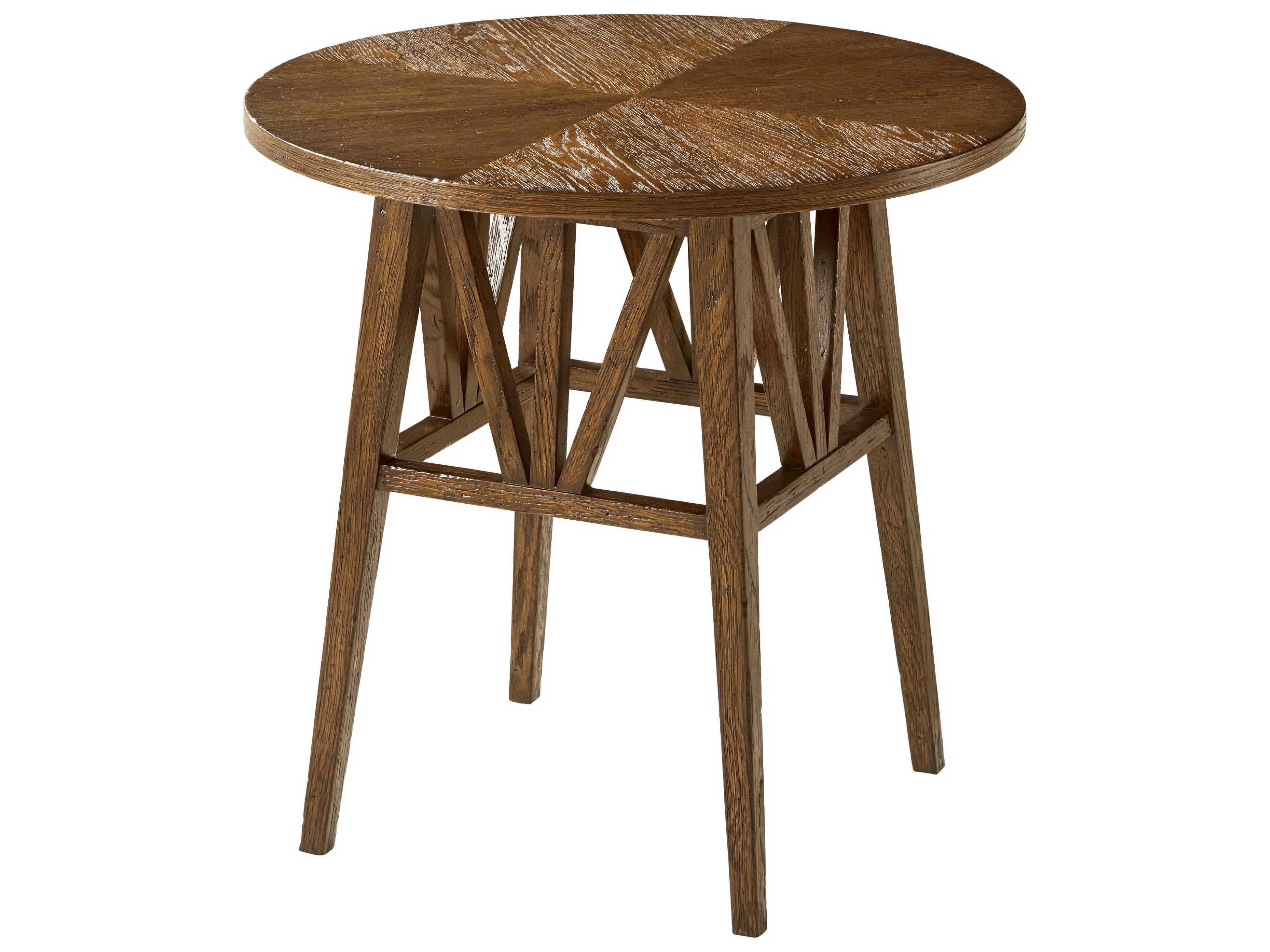 Theodore Alexander Nova Round Wood End Table