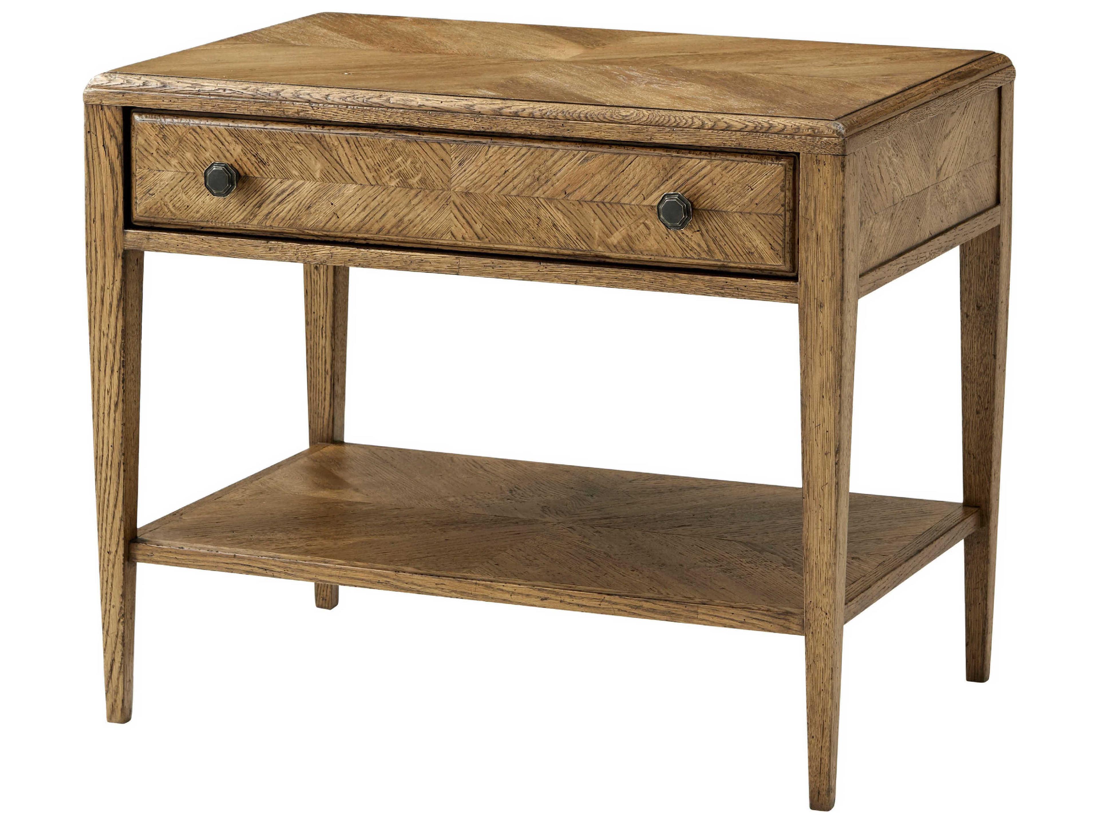 Theodore Alexander Nova Rectangular Wood End Table