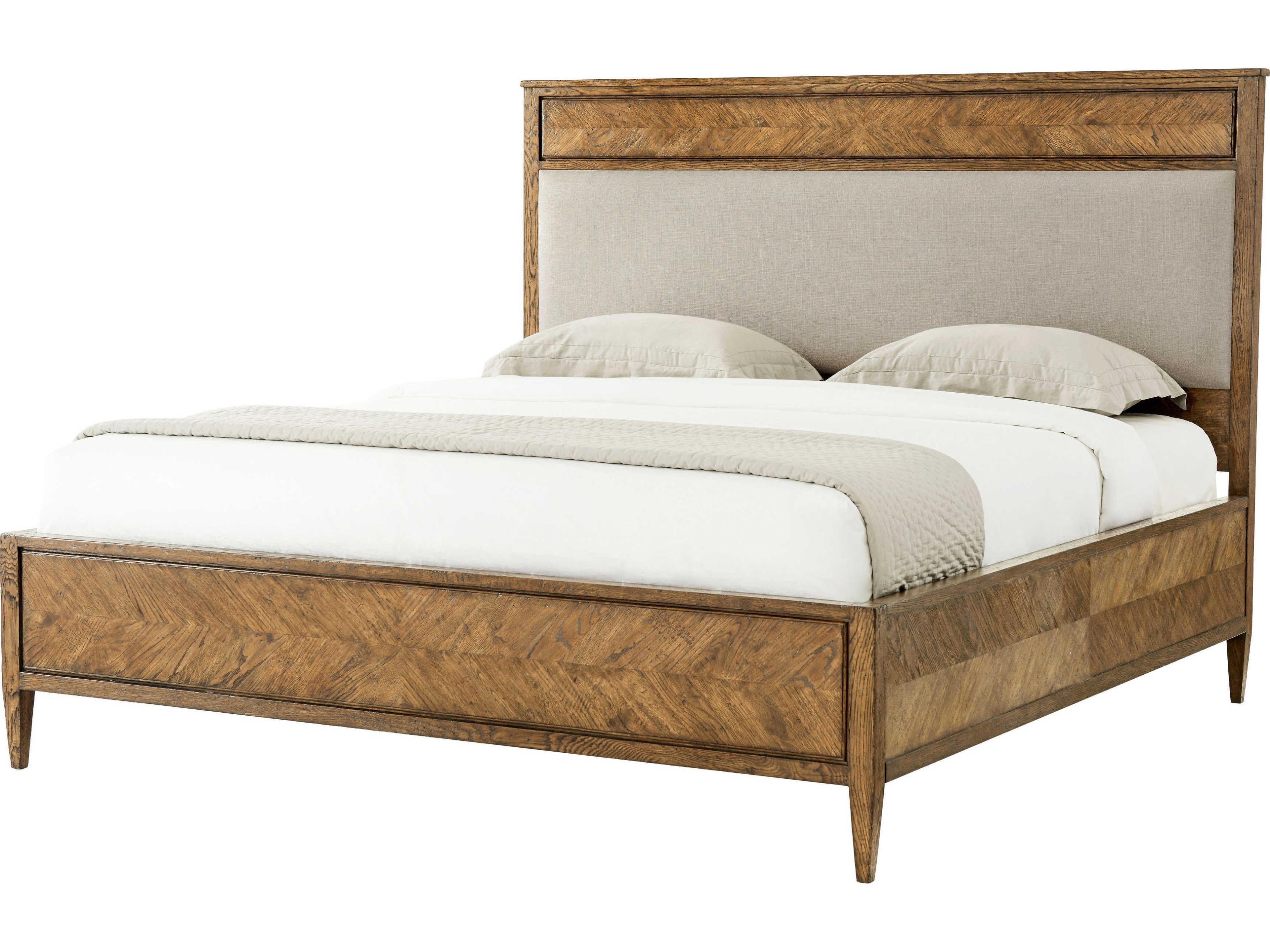 Theodore Alexander Nova Dawn Oak Queen Platform Bed