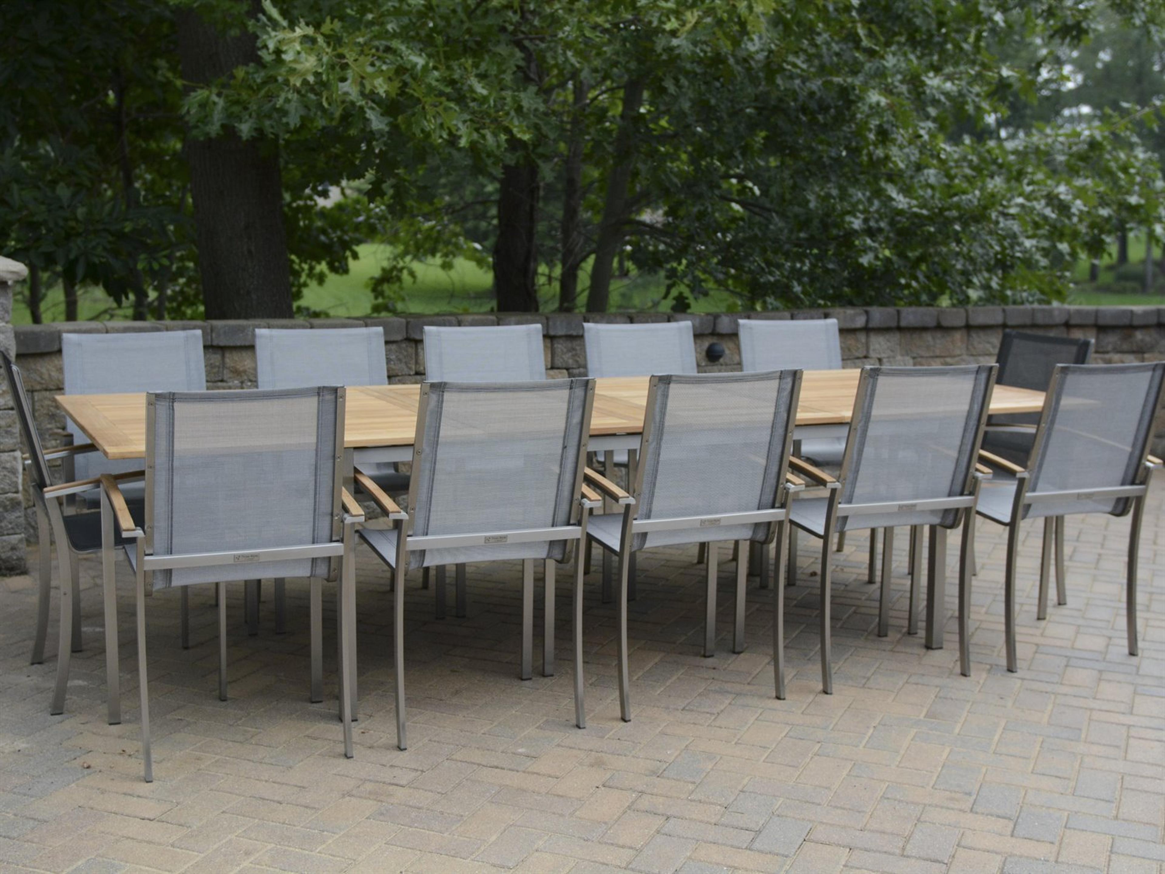Three Birds Casual Avanti Stainless Steel Patio Dining Set