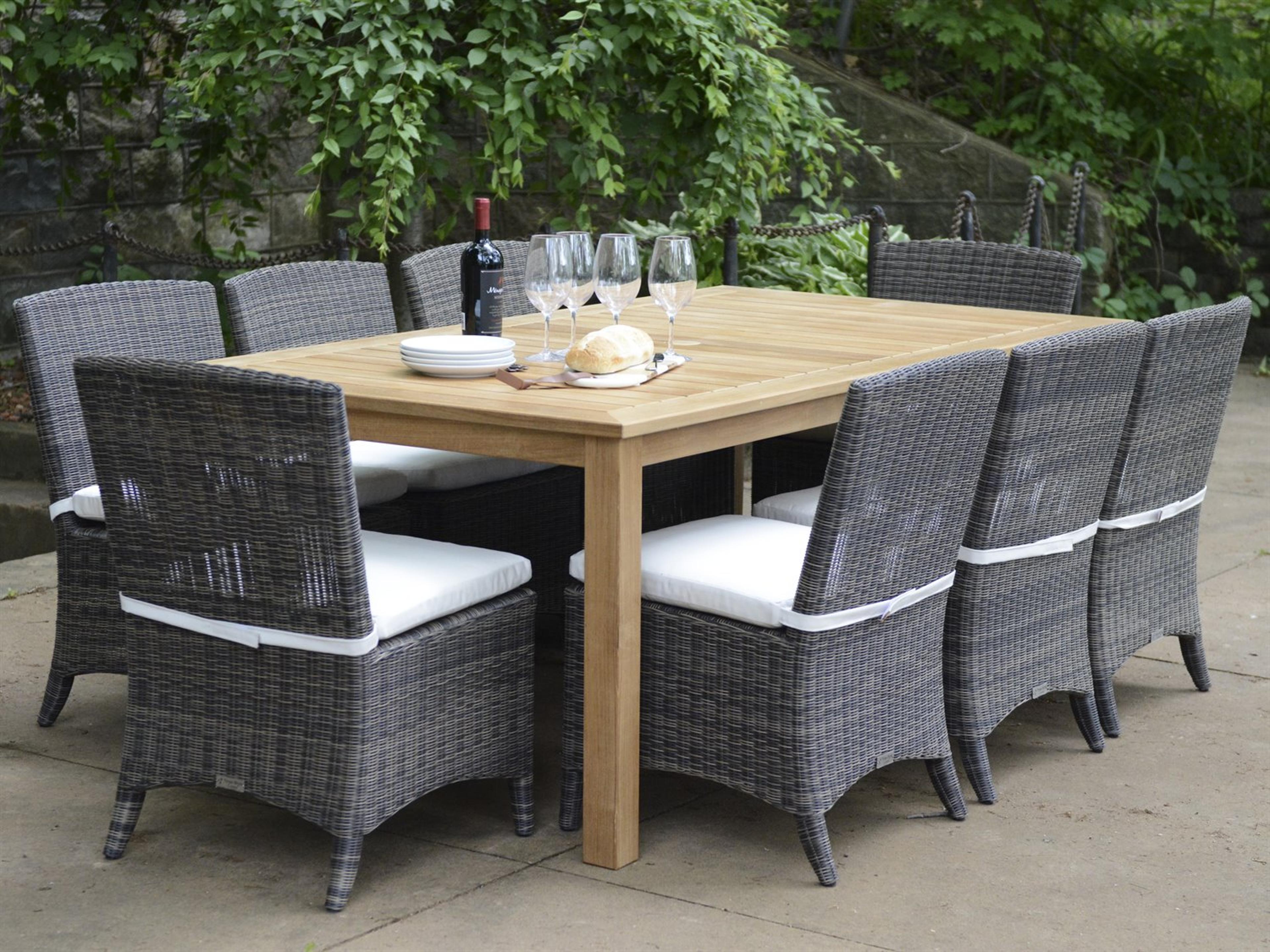 Three Birds Casual Bella Cushion Wicker Outdoor Dining Set