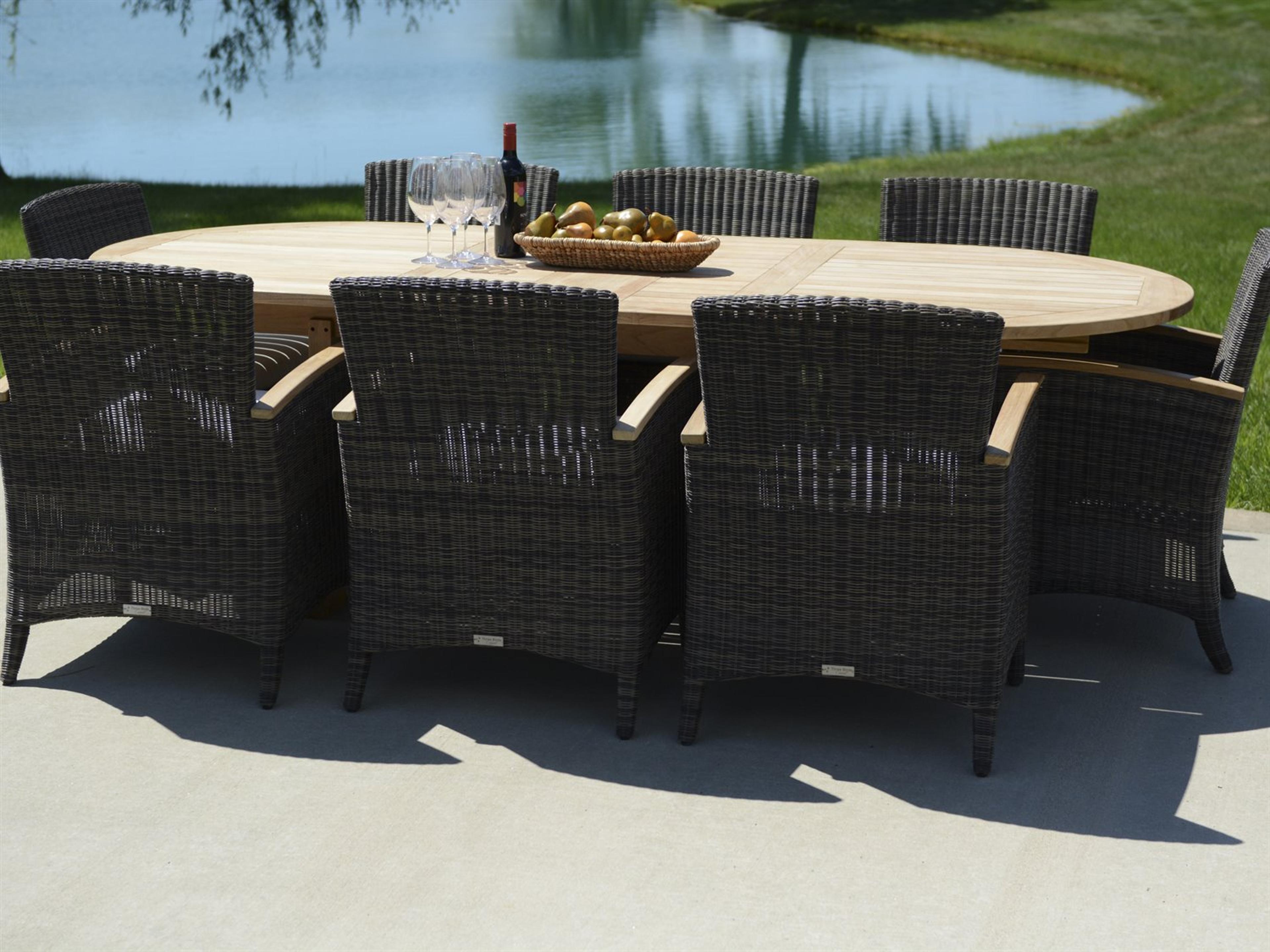 Three Birds Casual Bella Cushion Wicker Patio Dining Set