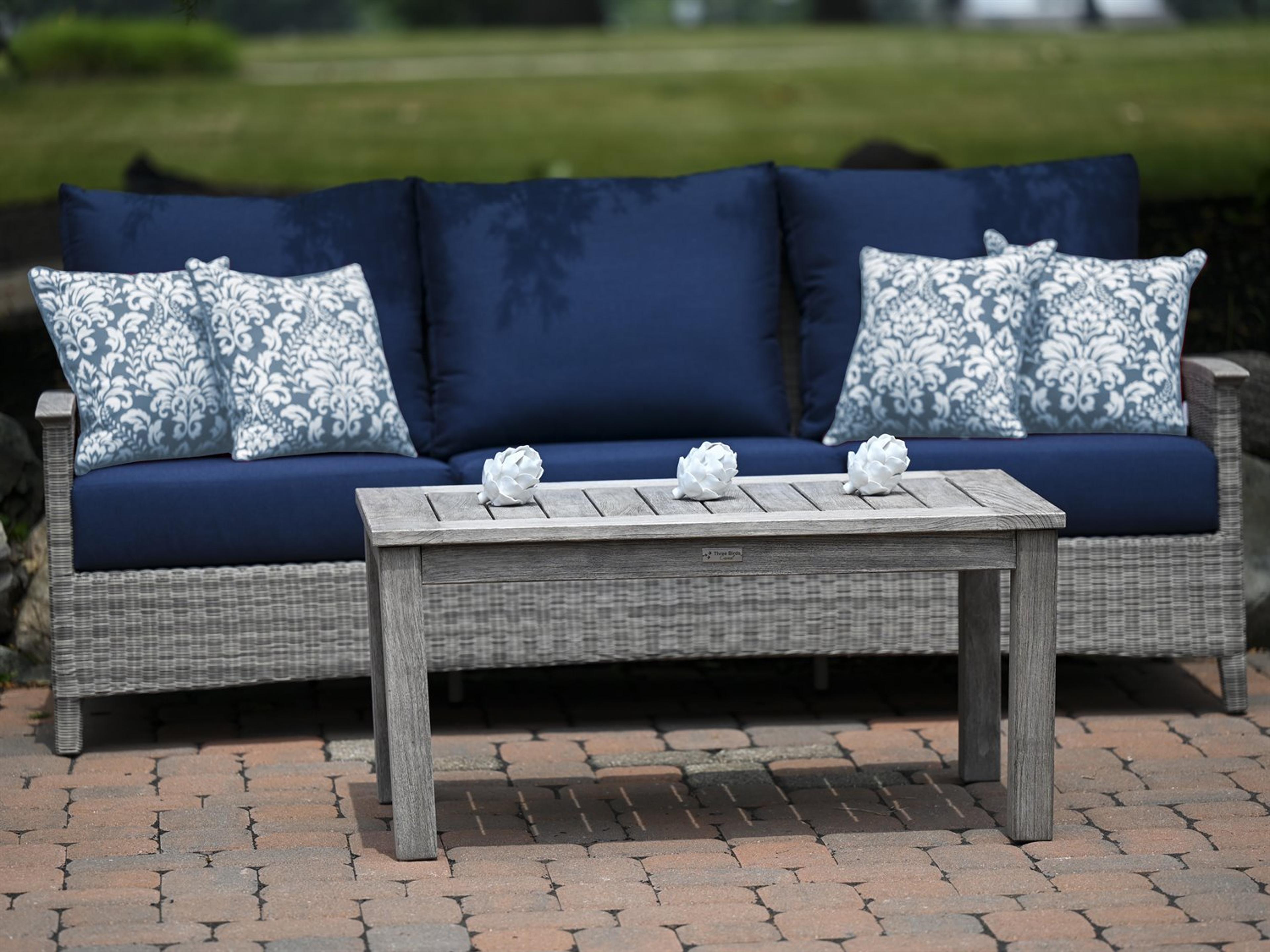 Three Birds Casual Bella Deep Seating Wicker Patio Lounge Set
